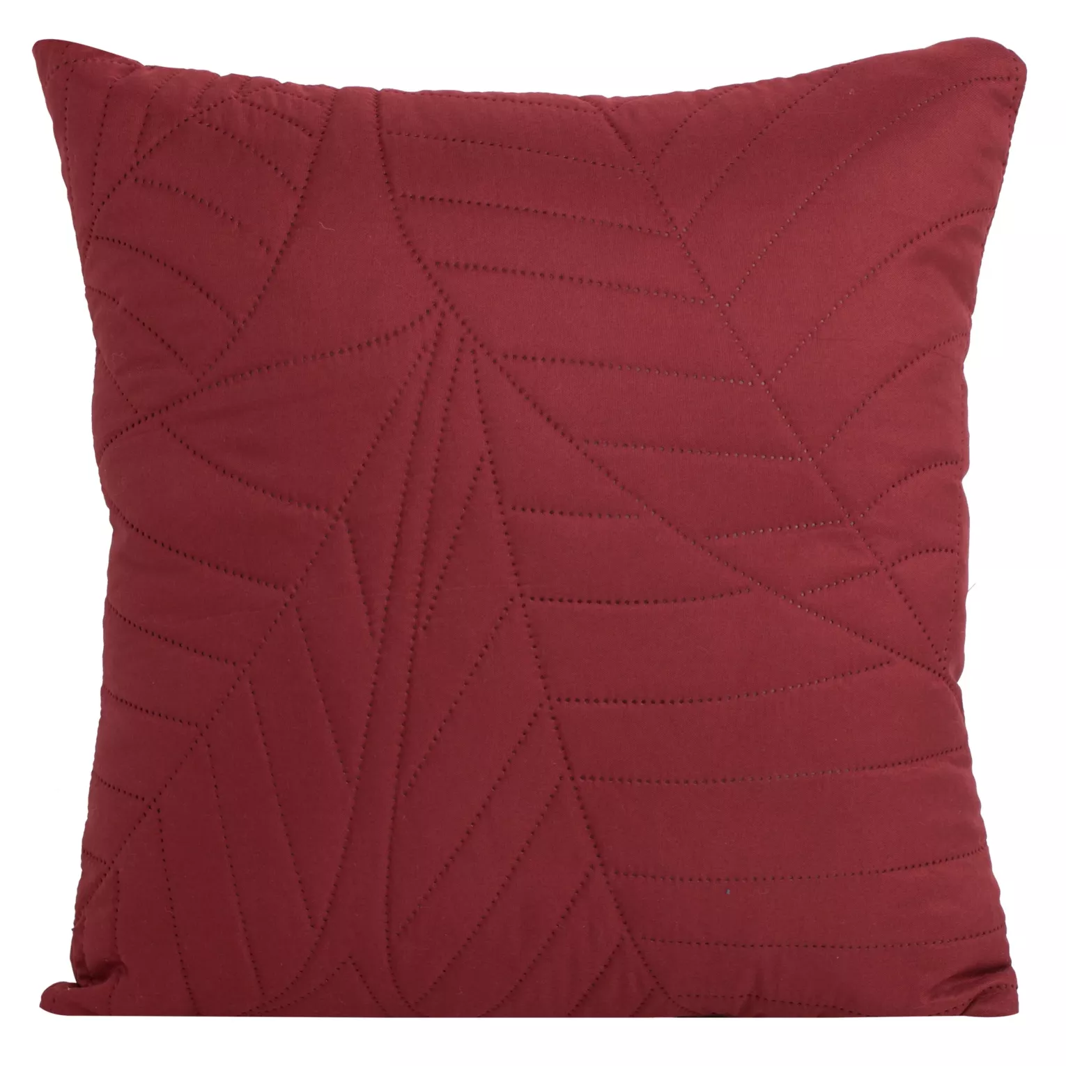 Poszewka na poduszkę 40x40 cm z motywem liści wytłaczanym techniką hot press bordowa BONI DESIGN 91 Eurofirany