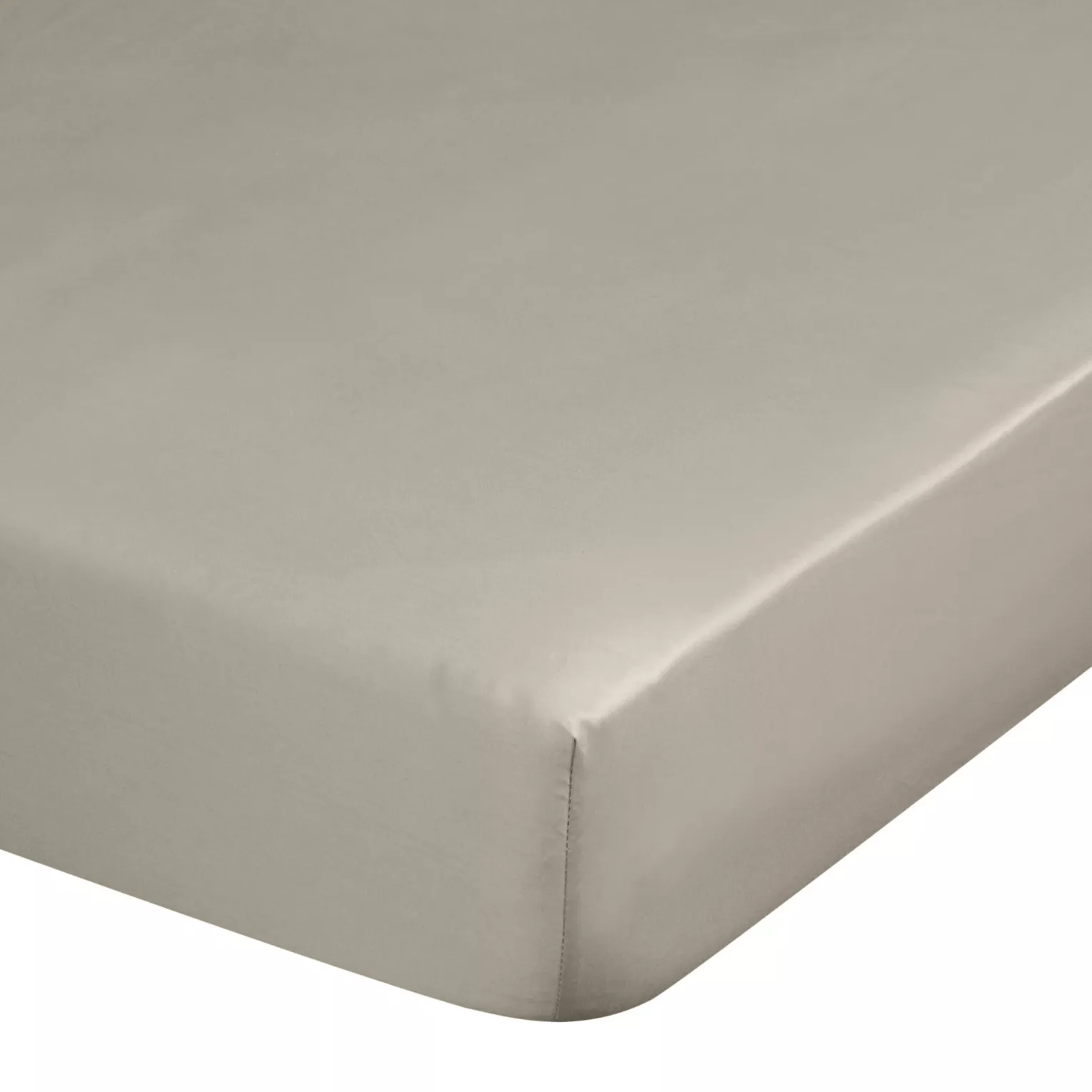 Prześcieradło z gumką 140x200 cm z satyny bawełnianej kolor szarobeżowy 125 g/m2 DINA Diva Line Eurofirany