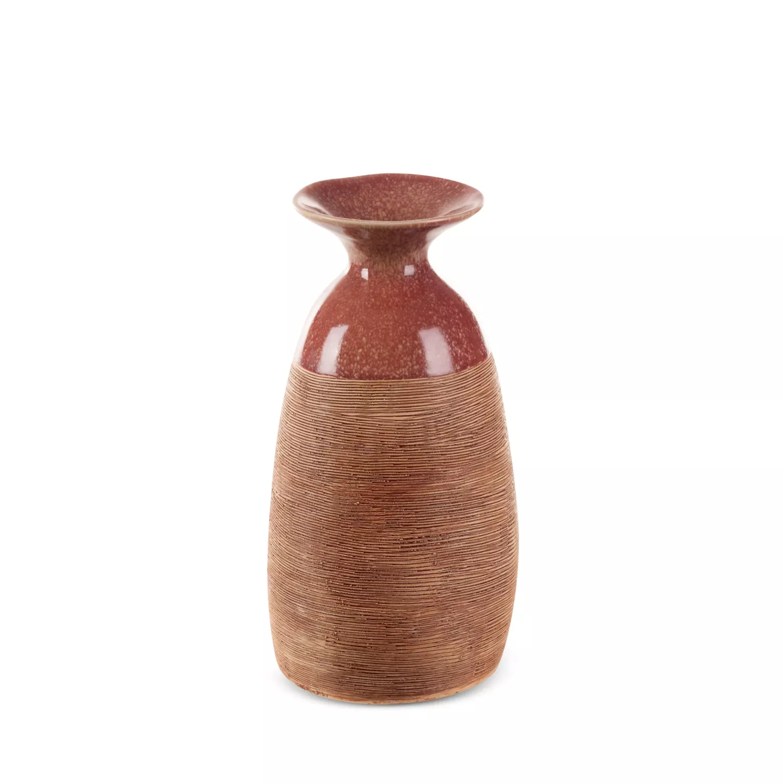 Wazon ceramiczny czerwono-jasnobrązowy 17x16x31 cm ELDA Eurofirany