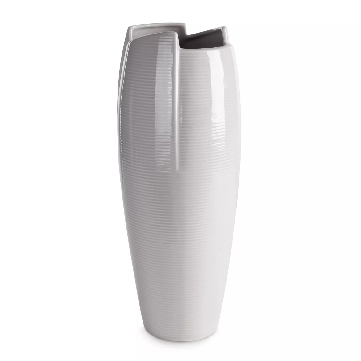 Wazon popielaty dekoracyjny o minimalistycznej formie 18x18x46 cm HALI  Eurofirany