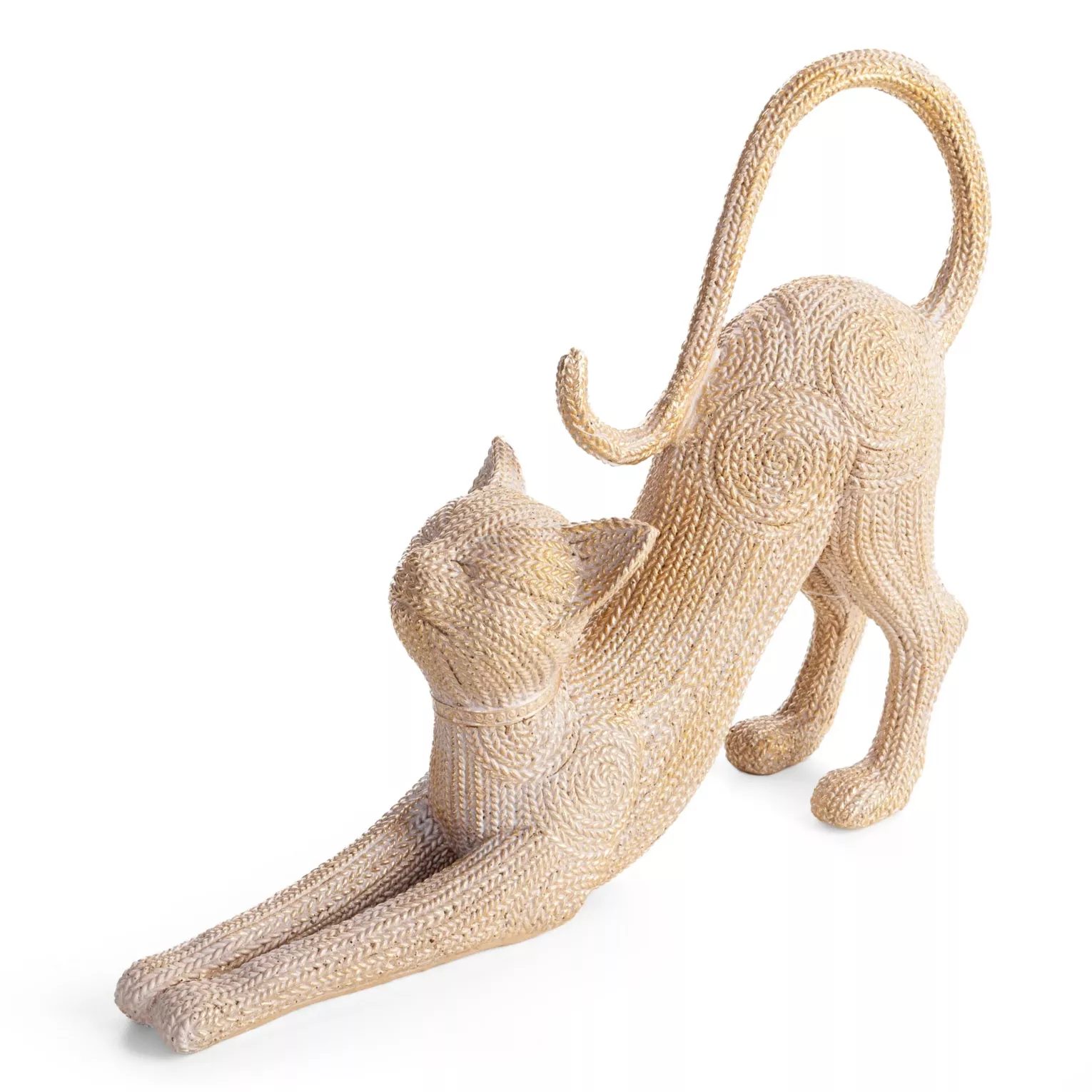 Figurka złota w kształcie kota 32x8x25 cm VALERI Eurofirany