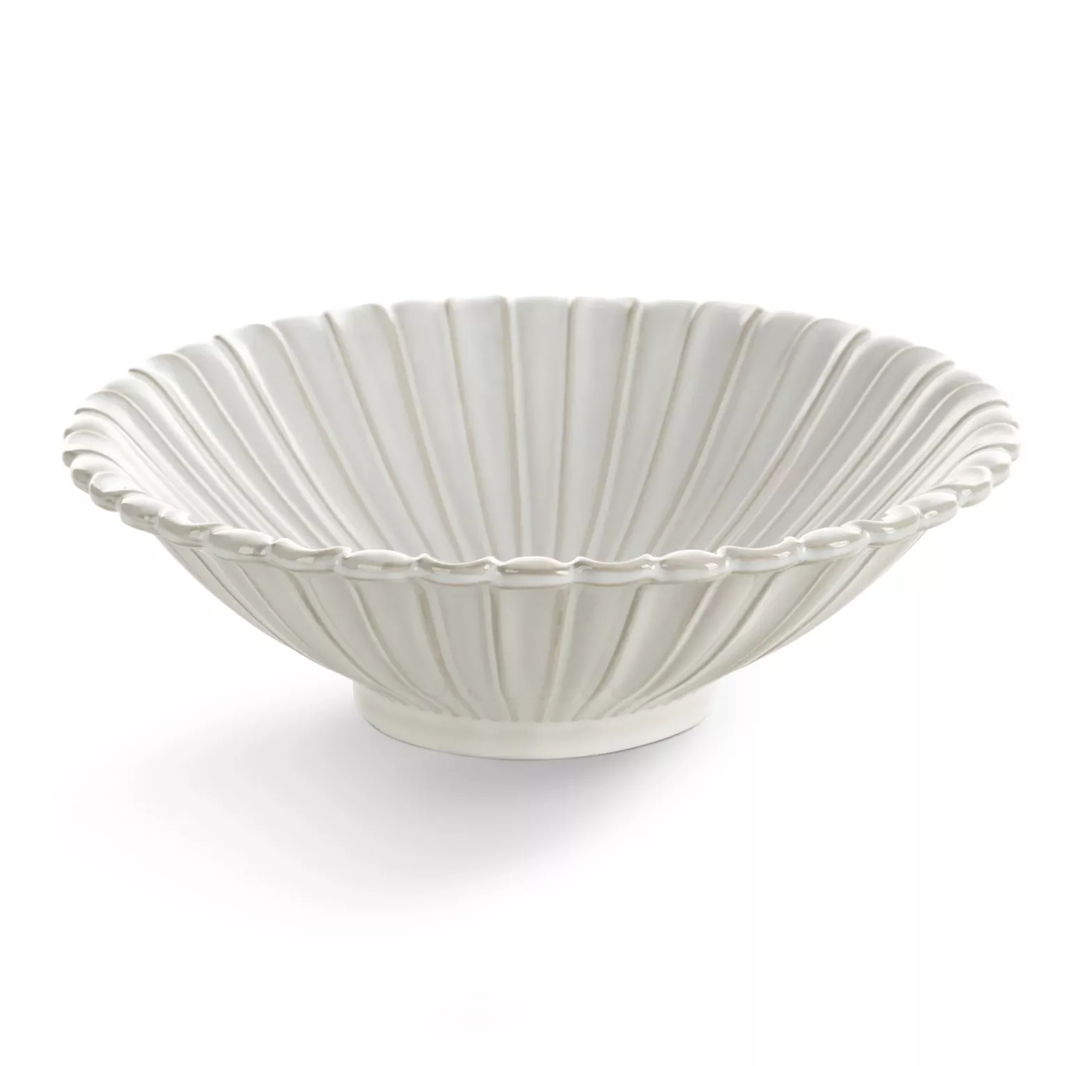 Misa ceramiczna dekoracyjna kremowa z przecieranym wzorem w stylu eko średnica 25x8 cm AVRIL Eurofirany