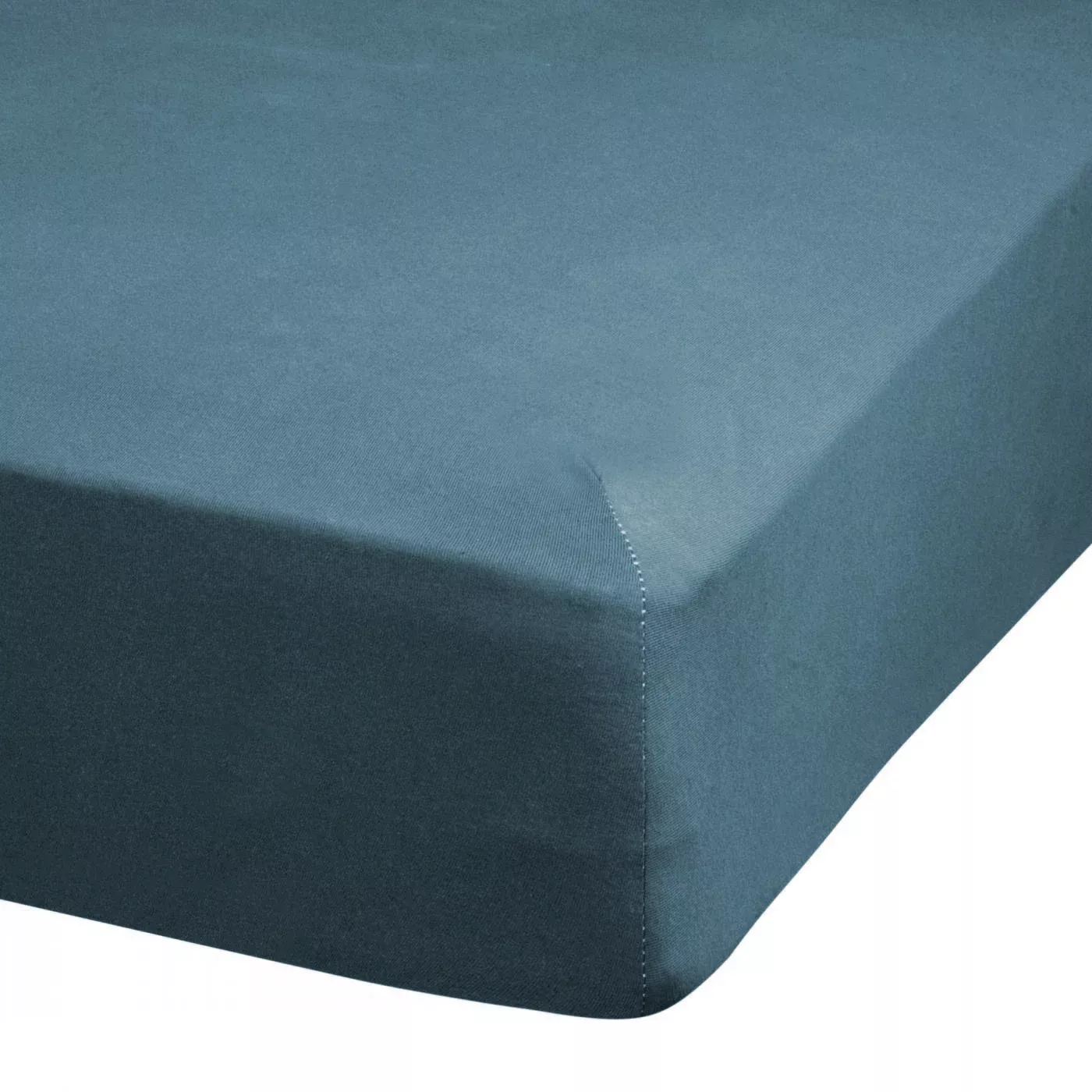 Prześcieradło jersey z gumką 180x200 cm z bawełny kolor ciemnoturkusowy 140 g/m2 ADELA Eurofirany