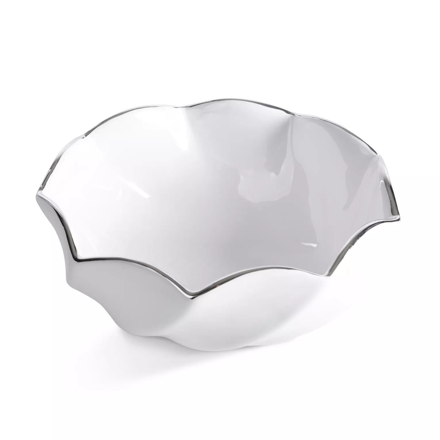 Misa dekoracyjna biało, srebrna 20x9 cm MELIA Eurofirany
