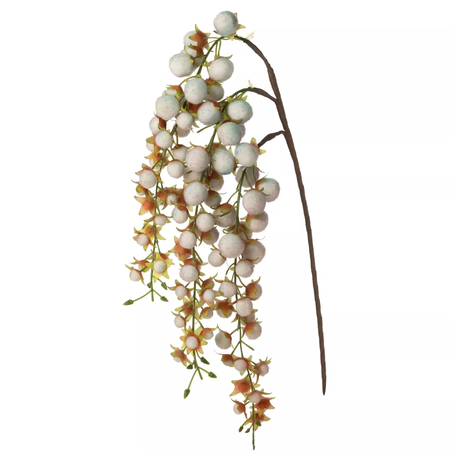 Gałązka sztuczna jasnoniebieska z pąkami 78 cm