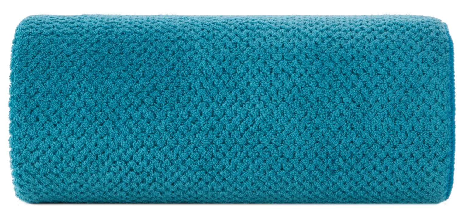 Ręcznik kąpielowy 50x90 cm szybkoschnący z mikrofibry kolor turkusowy strukturze 280 g/m2 ZOE 1 Eurofirany