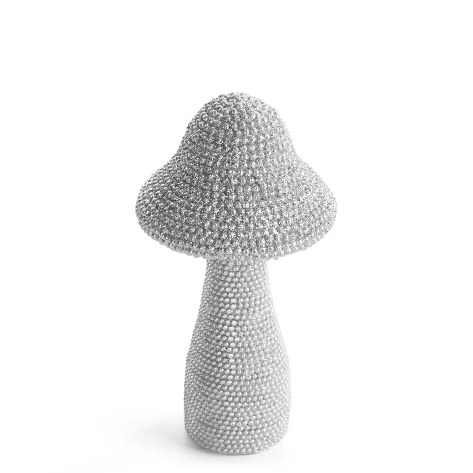 Figurka srebrna grzybek o drobnym strukturalnym wzorze 8x8x14 cm ELDO Eurofirany