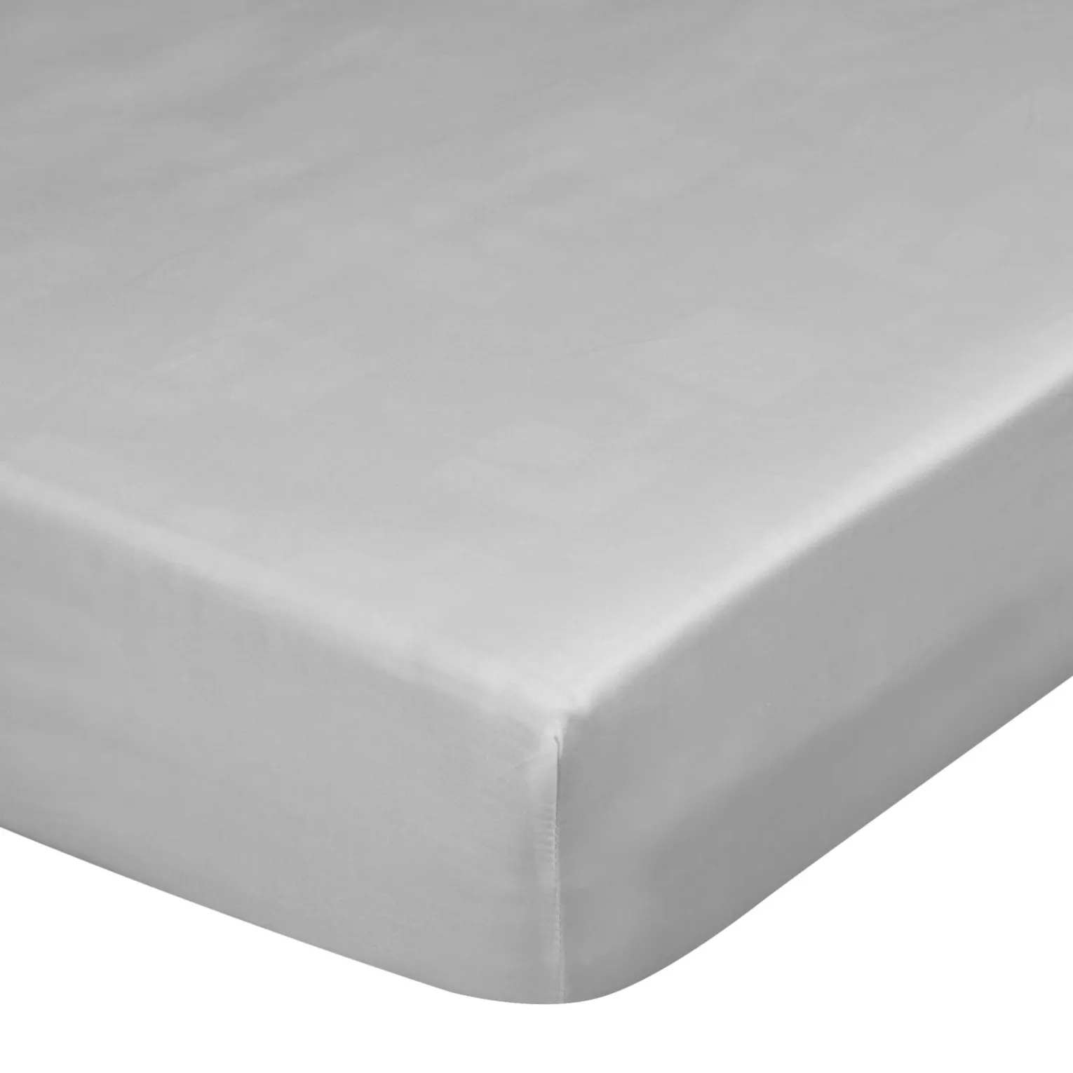 Prześcieradło gładkie z gumką 220x200 cm z satyny bawełnianej kolor jasnoszary 125 g/m2 NOVA 3 Eurofirany