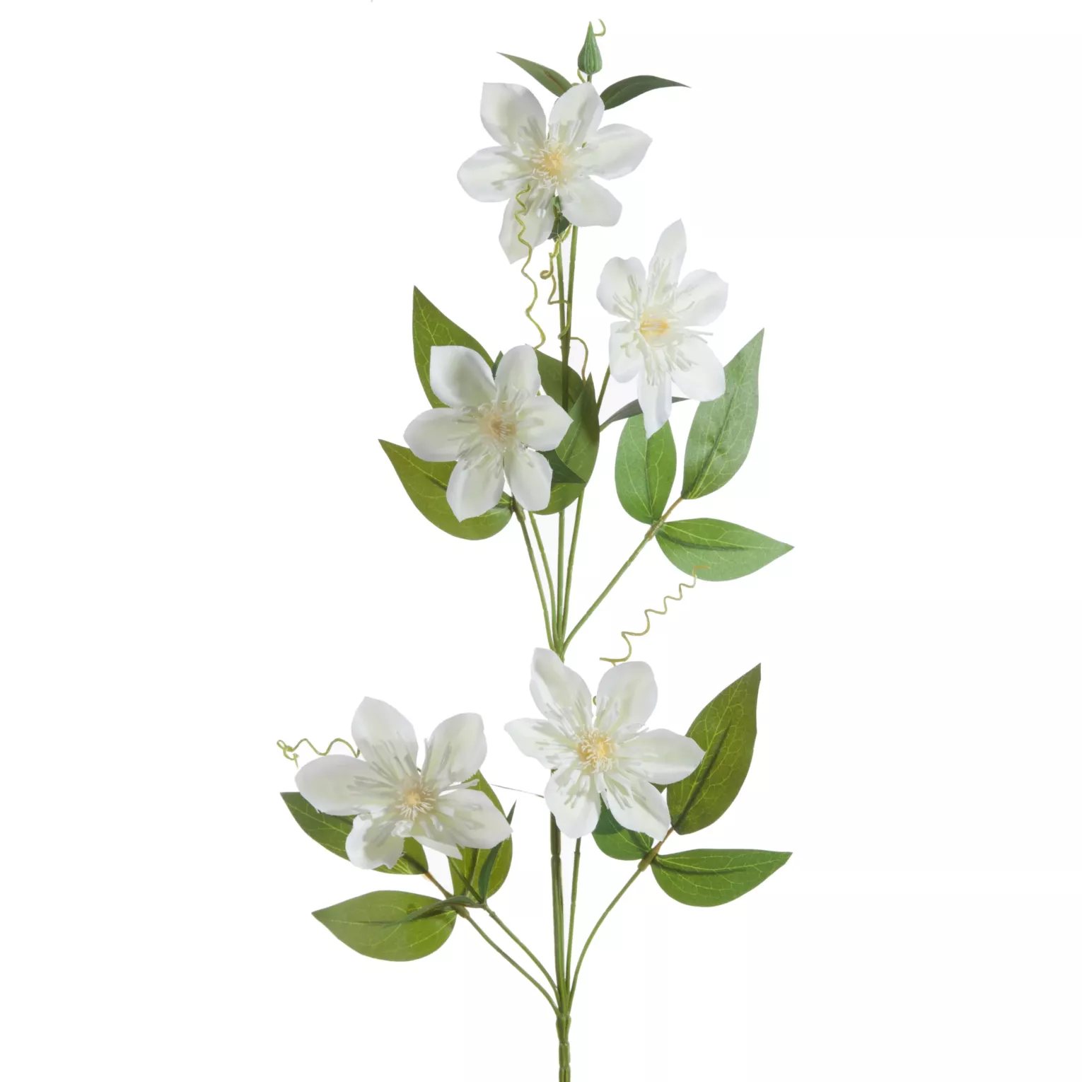 Kwiat sztuczny kremowo, zielony 85 cm