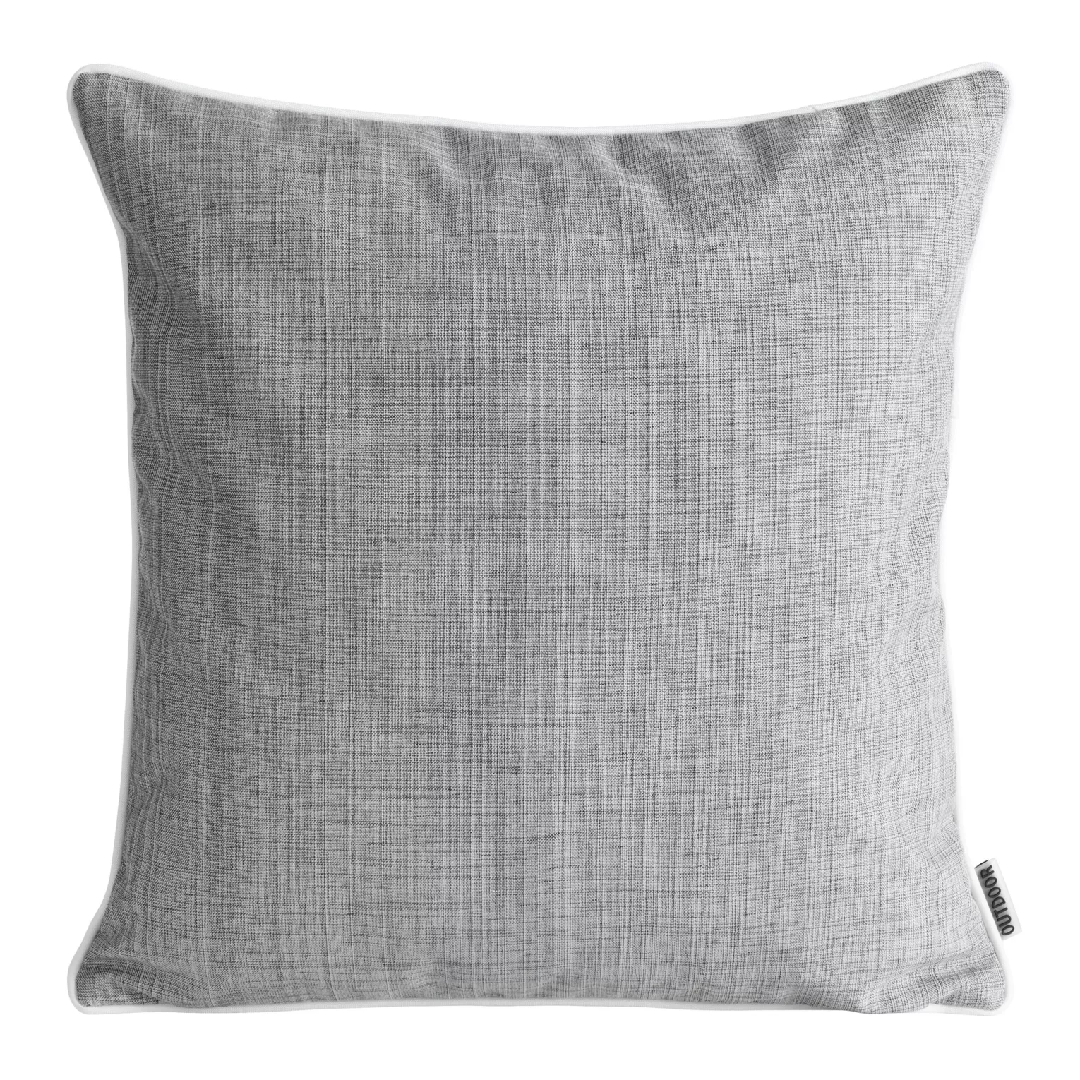 Poszewka na poduszkę 45x45 cm z gładkiej tkaniny wodoodpornej do ogrodu i na taras srebrna GARDEN 3 Eurofirany