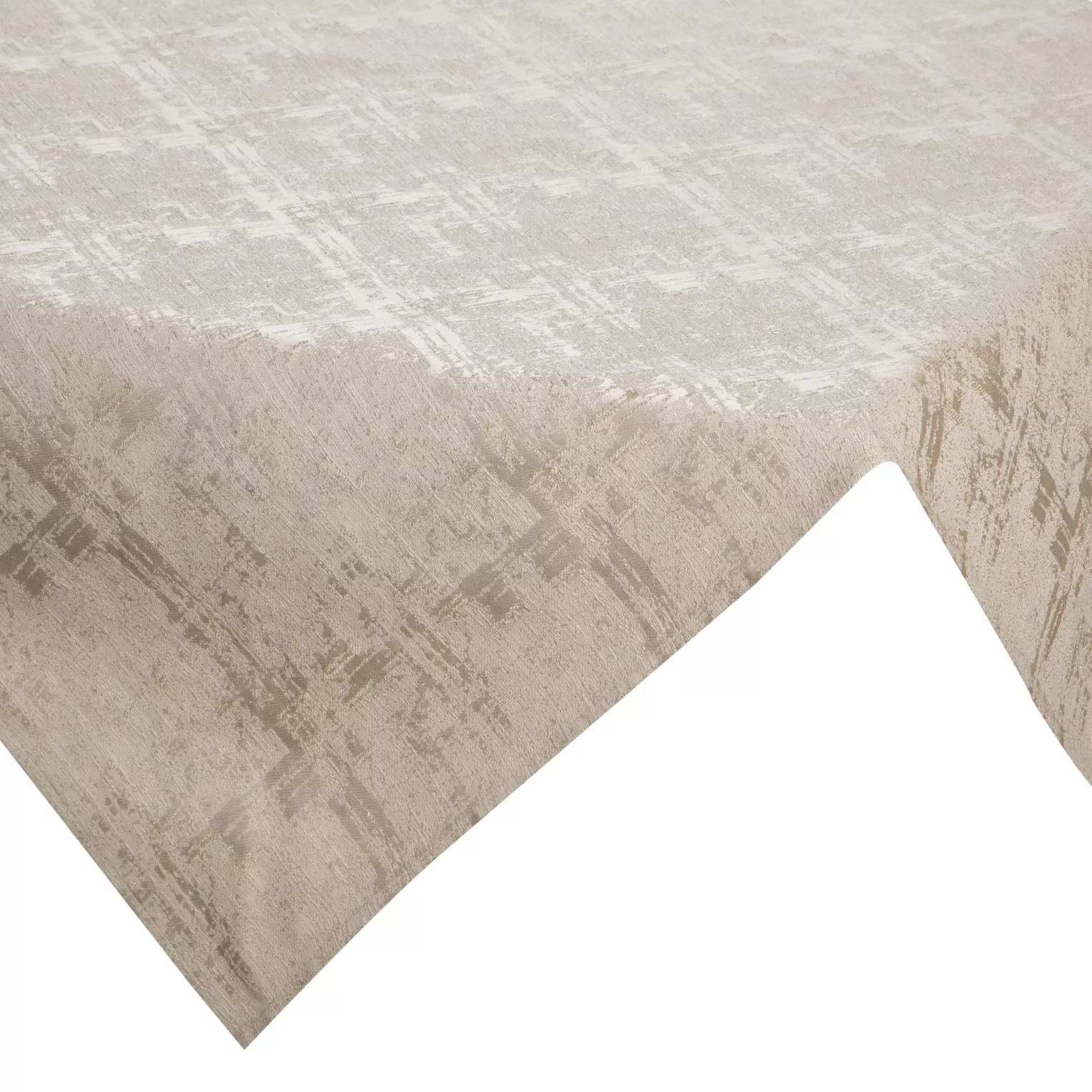 Bieżnik na stół złoty 85x85 cm z mieszanki włókien COLETTE zdobiony przecieranym wzorem