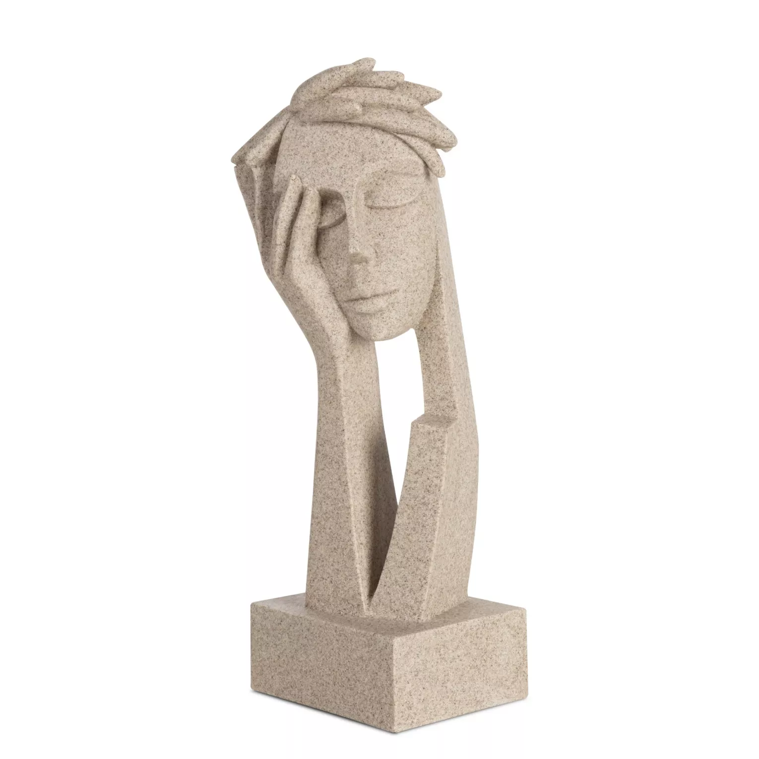 Figurka beżowa inspirowana nowoczesną rzeźbą 11x9x28 cm Eurofirany