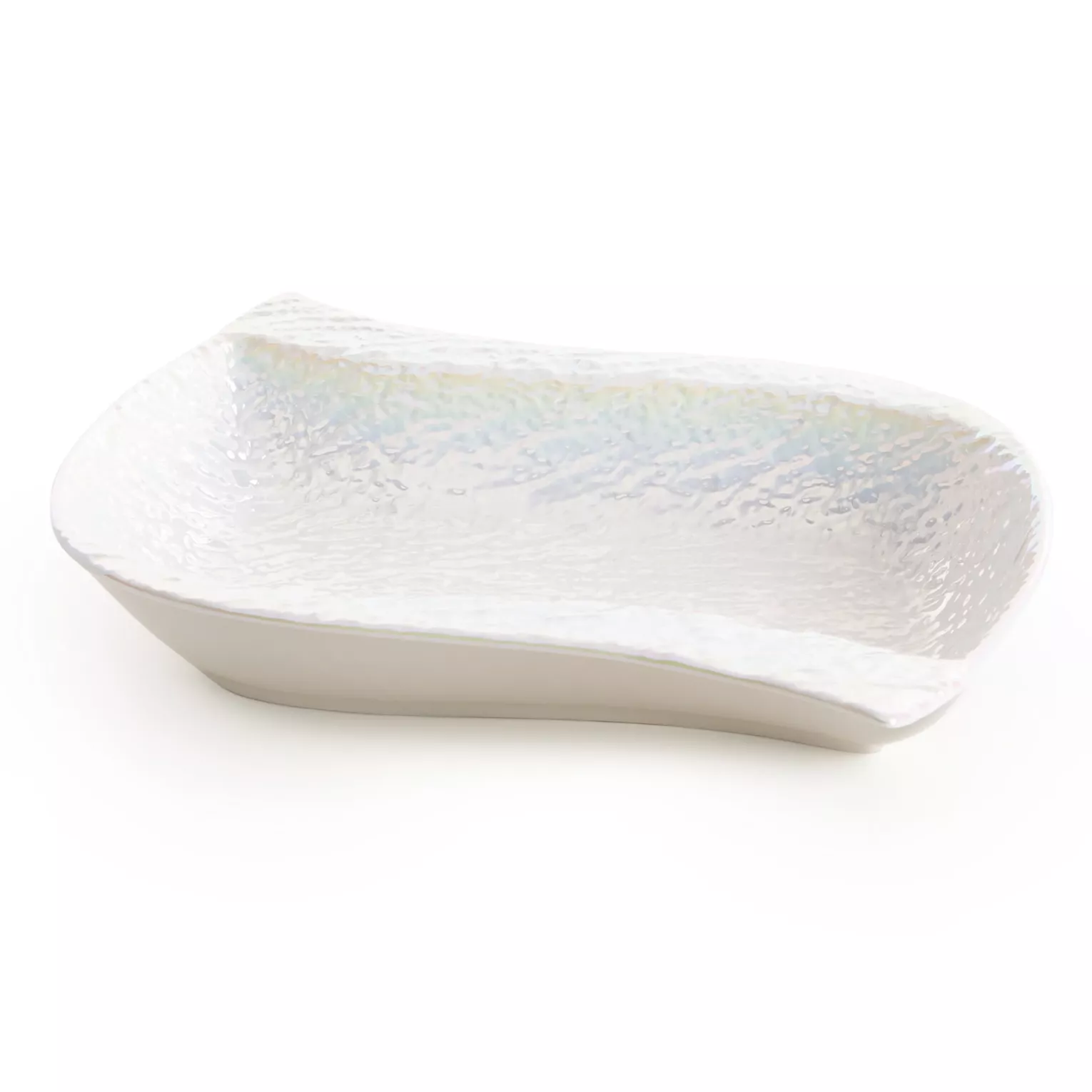 Misa ceramiczna dekoracyjna perłowa zdobiona wypukłym wzorem 26x18x5 cm NINA Eurofirany