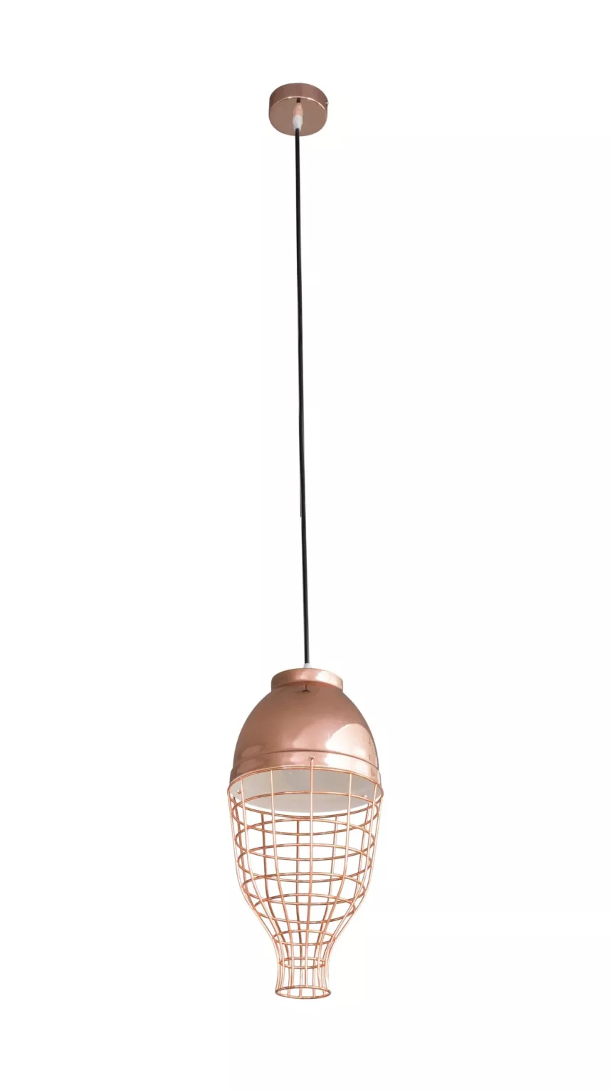 Lampa wisząca do pokoju miedziana w stylu industrialnym z metalu 20x21 cm LUCY  Eurofirany