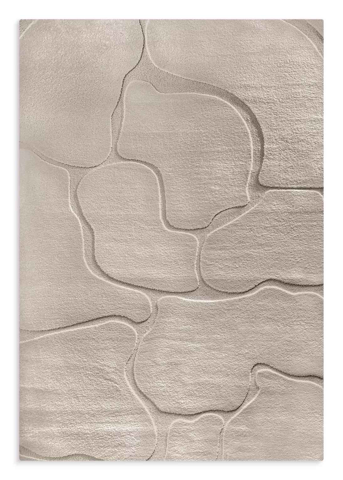 Dywan 140x190 cm beżowy wytłaczany z organicznym wzorem ALBA2 Eurofirany