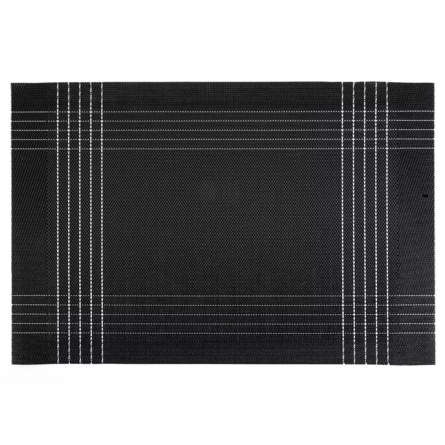 Podkładka na stół czarno, złota 30x45 cm KARA zdobiona w subtelna kratkę Eurofirany