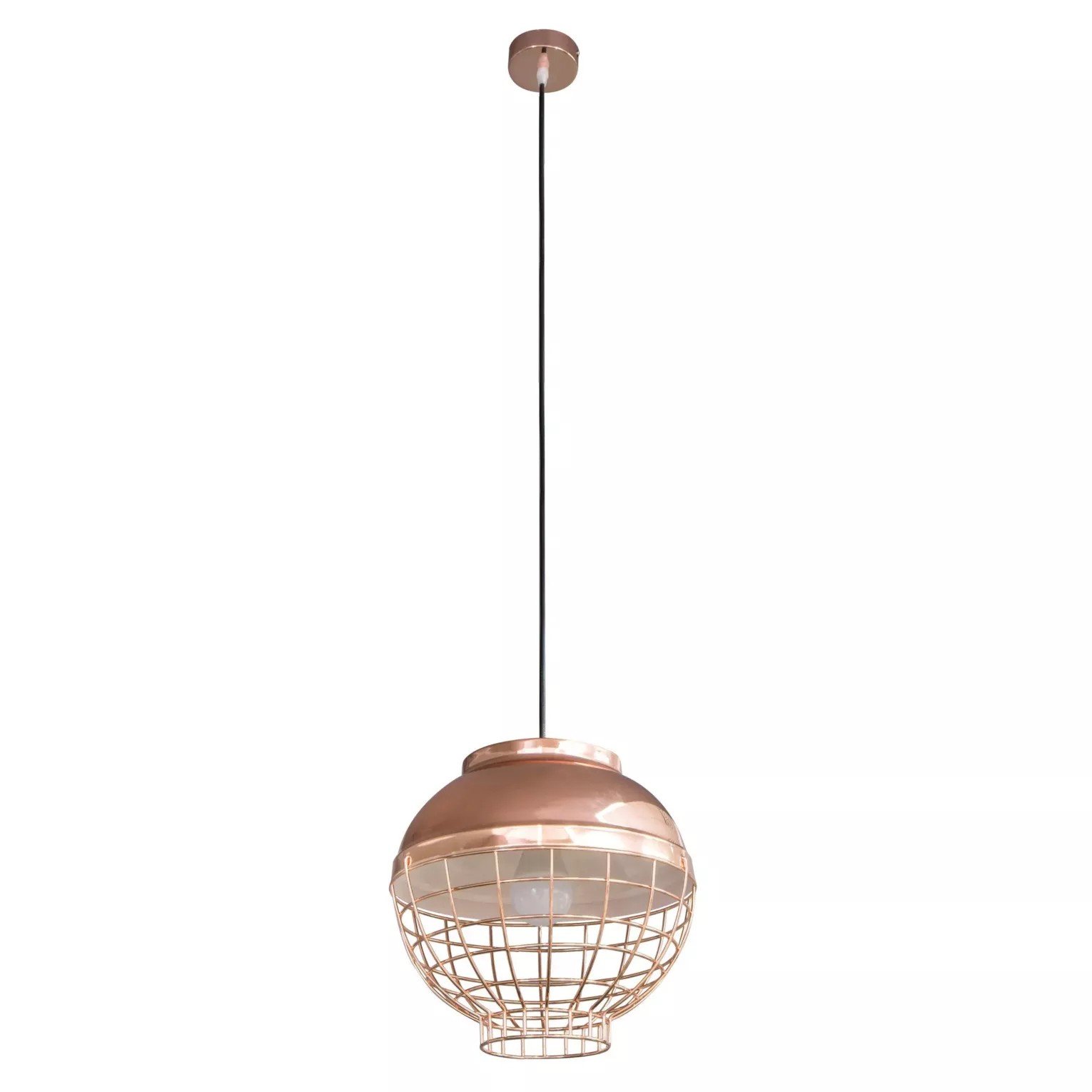 Lampa wisząca do pokoju miedziana LUCY z metalu nowoczesny, oryginalny design 30x12 cm LUCY Eurofirany
