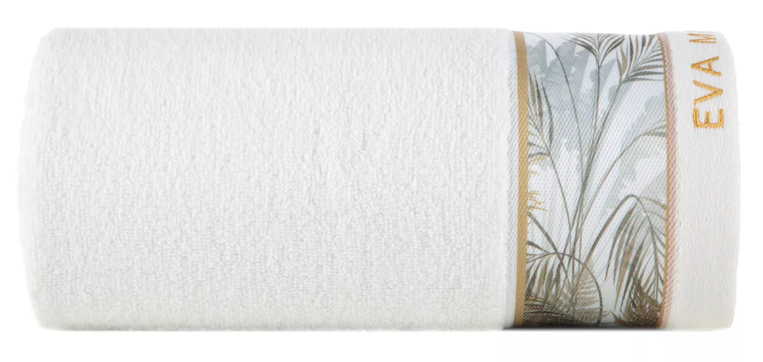 Ręcznik do rąk 30x50 cm bawełniany kolor biały z designerską bordiurą 500 g/m2 EVA 17 Eva Minge Eurofirany
