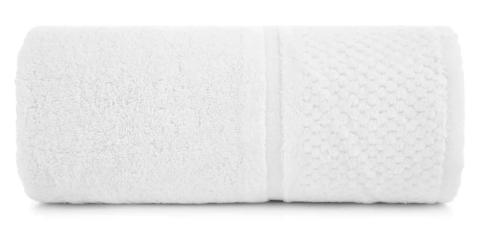 Ręcznik do rąk 30x50 cm bawełniany kolor biały z efektowną bordiurą 550 g/m2 IBIZA Eurofirany
