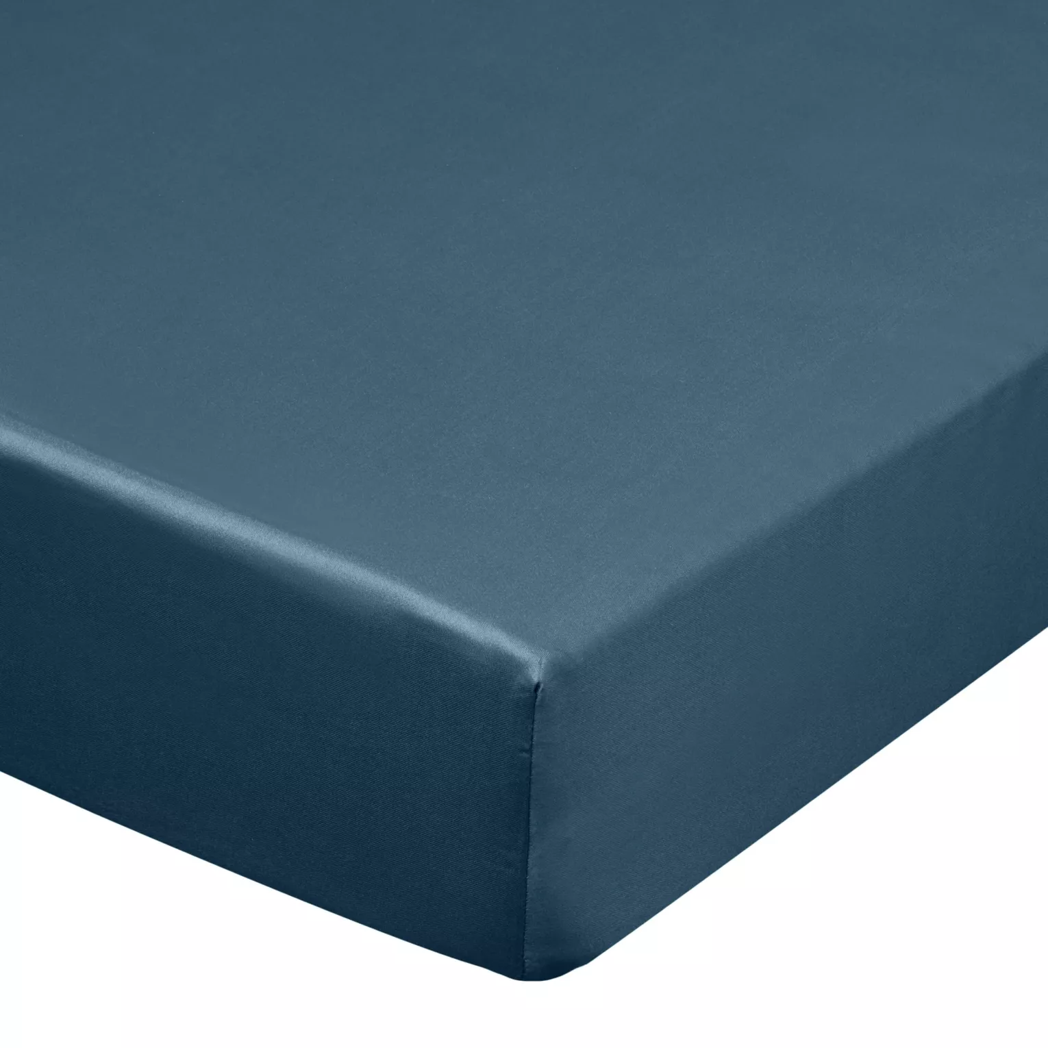 Prześcieradło z gumką 140x200 cm z satyny bawełnianej kolor granatowy 125 g/m2 DINA Diva Line Eurofirany