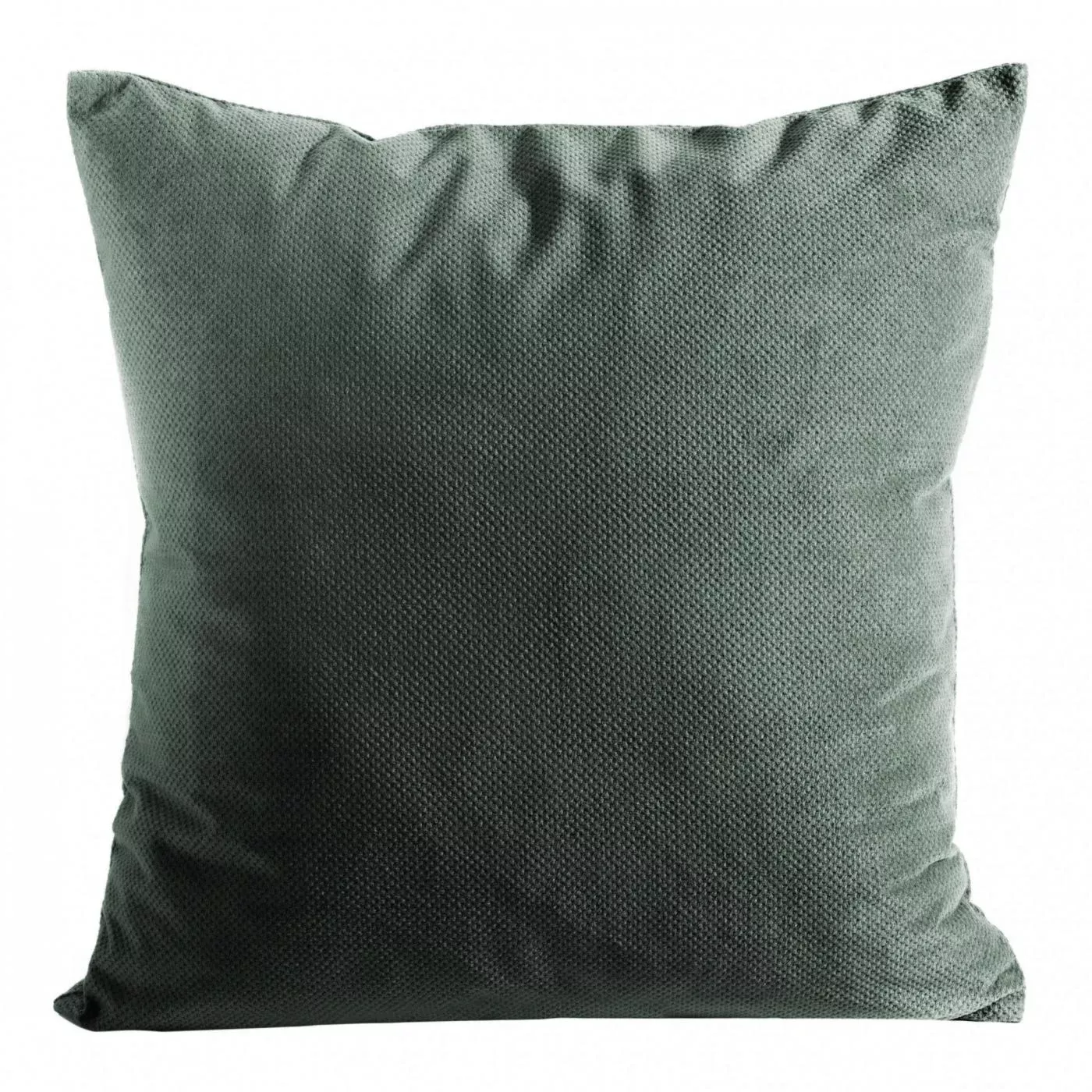 Poszewka na poduszkę 45x45 cm welwetowa z drobnym strukturalnym wzorem ciemnomiętowa MILO Eurofirany