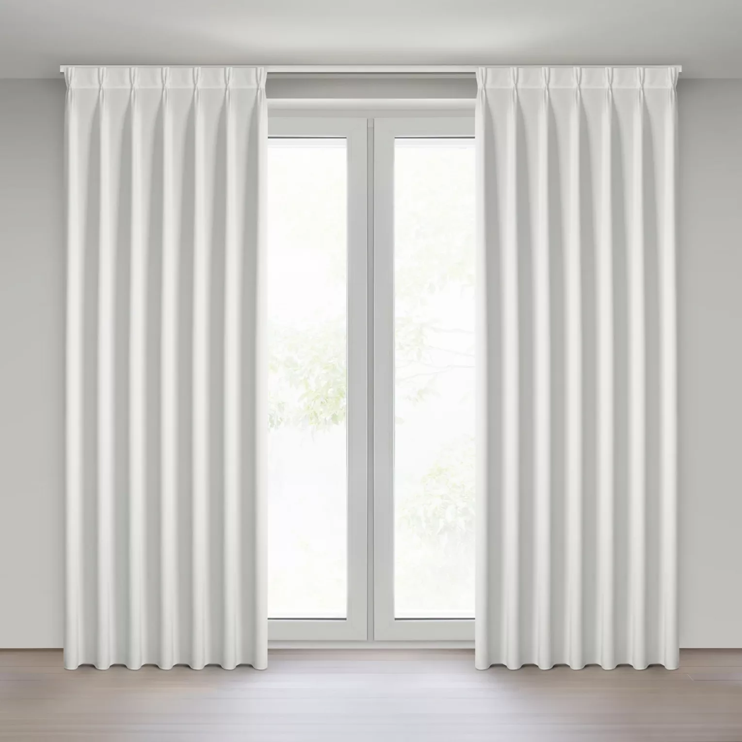 Zasłona biała z welwetowej tkaniny 80x270 cm system flex - MELANIE Eurofirany