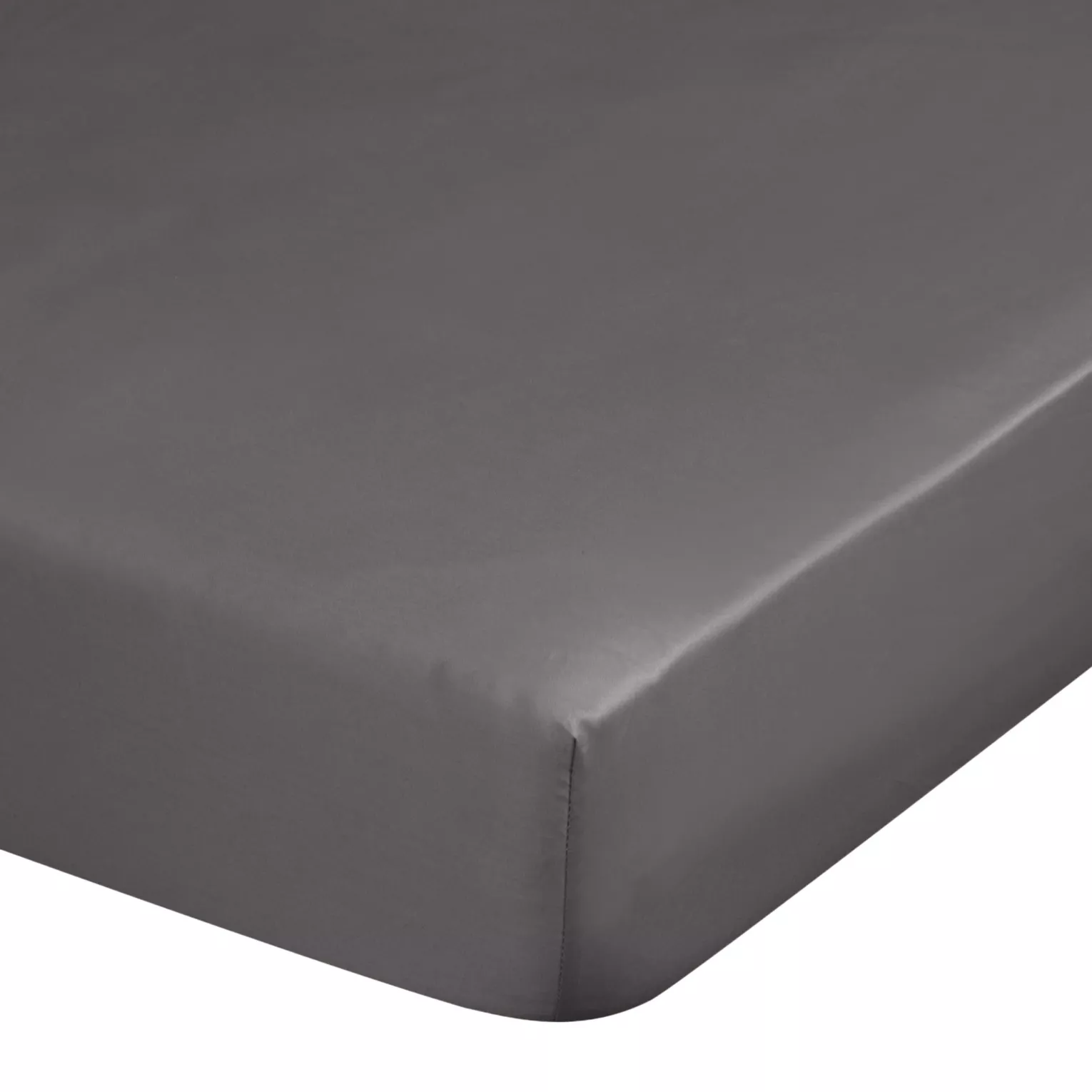 Prześcieradło z gumką 220x200 cm z satyny bawełnianej kolor stalowy 125 g/m2 DINA Diva Line Eurofirany
