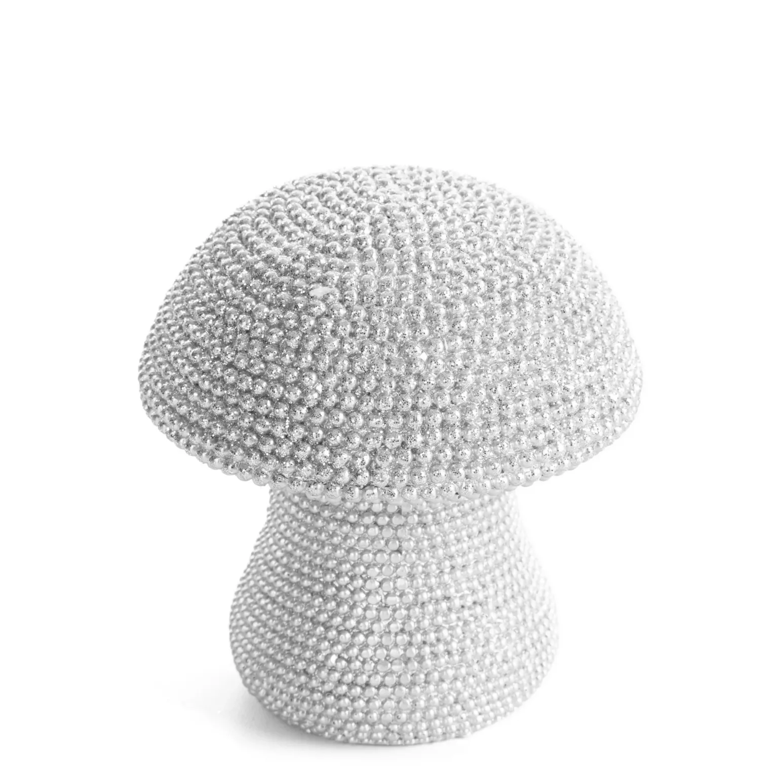 Figurka srebrna grzybek o drobnym strukturalnym wzorze 8x8x9 cm ELDO Eurofirany