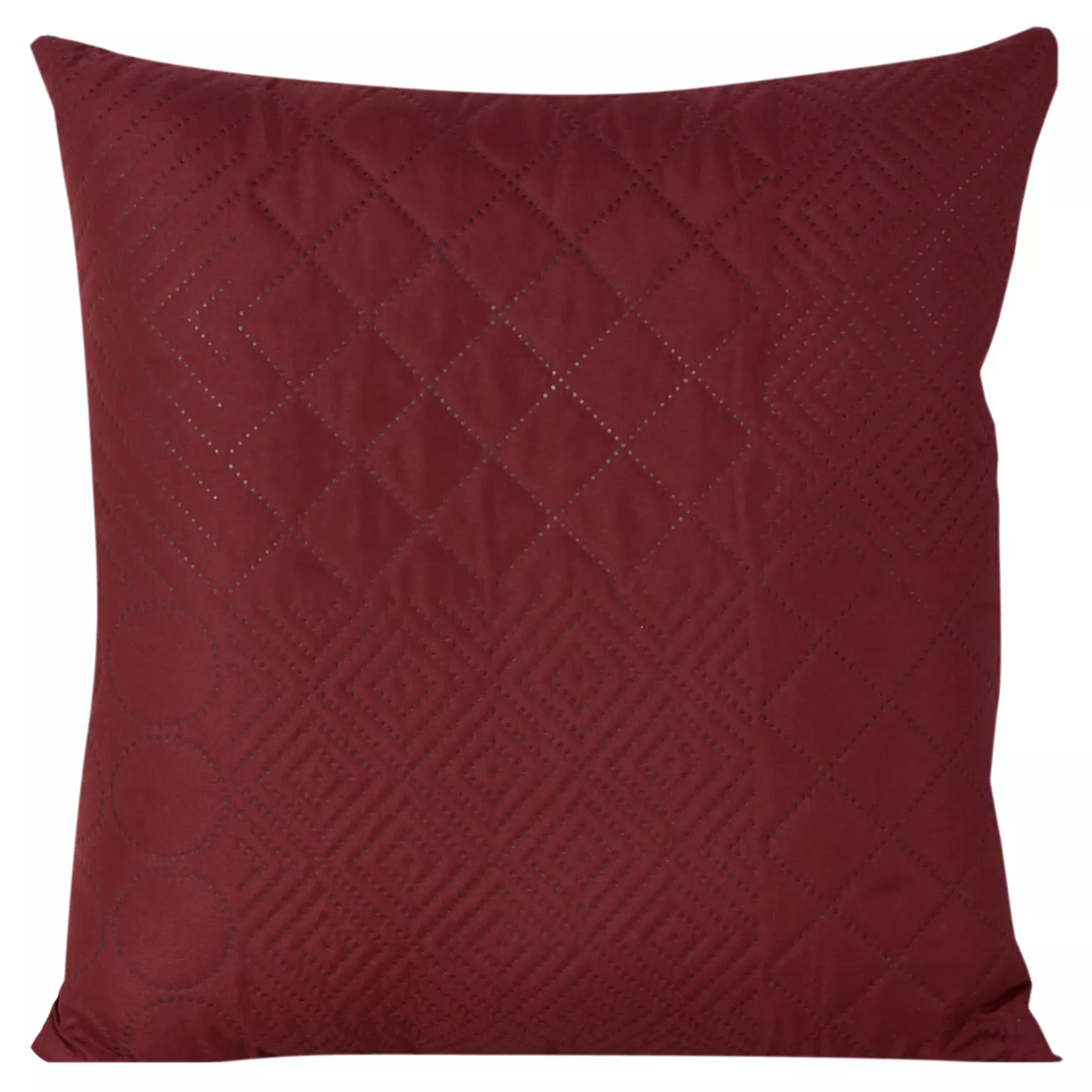 Poszewka na poduszkę 40x40 cm z patchworkowym motywem wytłaczanym techniką hot press bordowa BONI DESIGN 91 Eurofirany