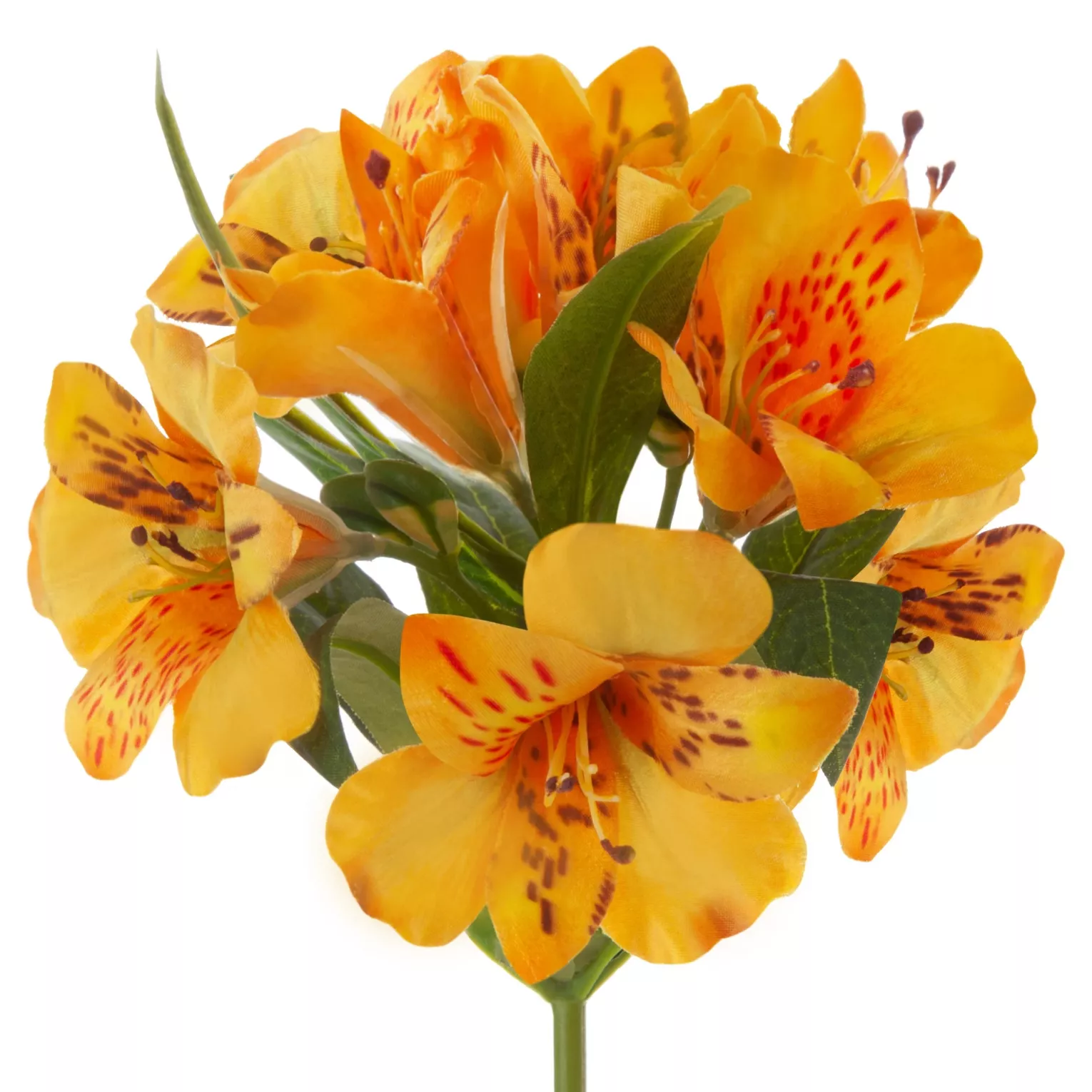 Kwiat sztuczny rododendron żółto, pomarańczowy  48 cm