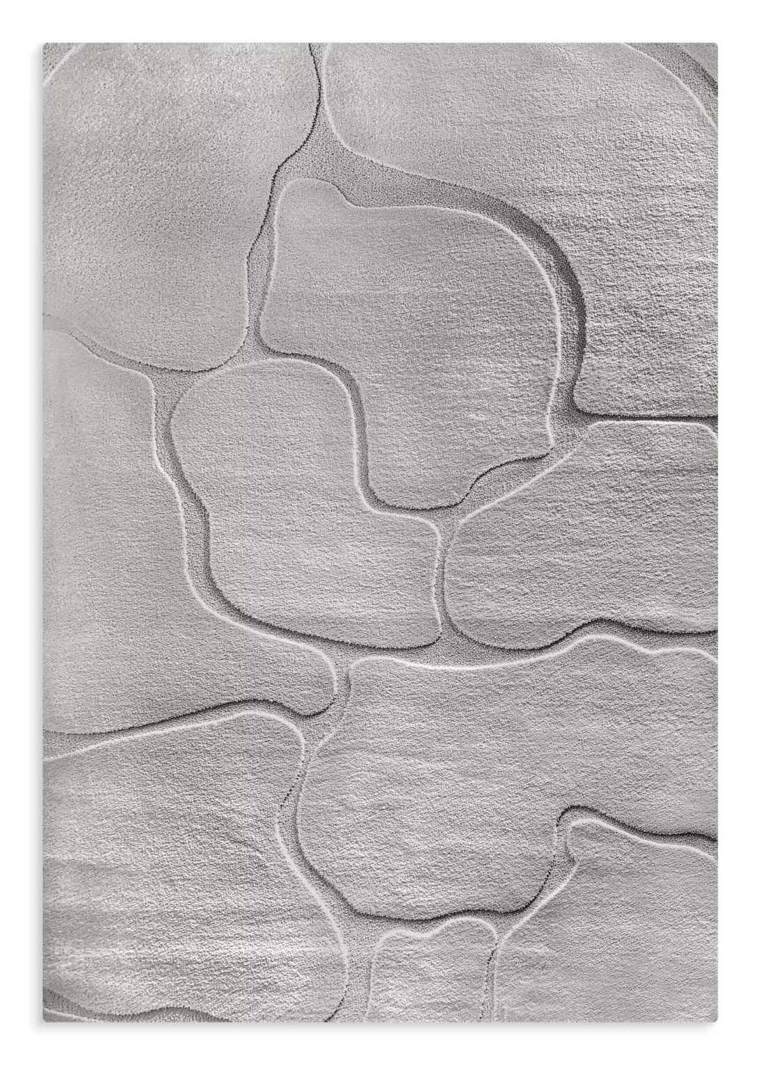 Dywan 140x190 cm srebrny wytłaczany z organicznym wzorem ALBA5 Eurofirany