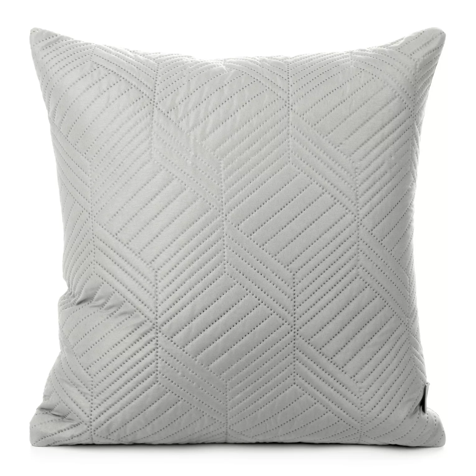 Poszewka na poduszkę 40x40 cm z geometrycznym wzorem pikowana techniką hot press popielata BONI DESIGN 93 Eurofirany