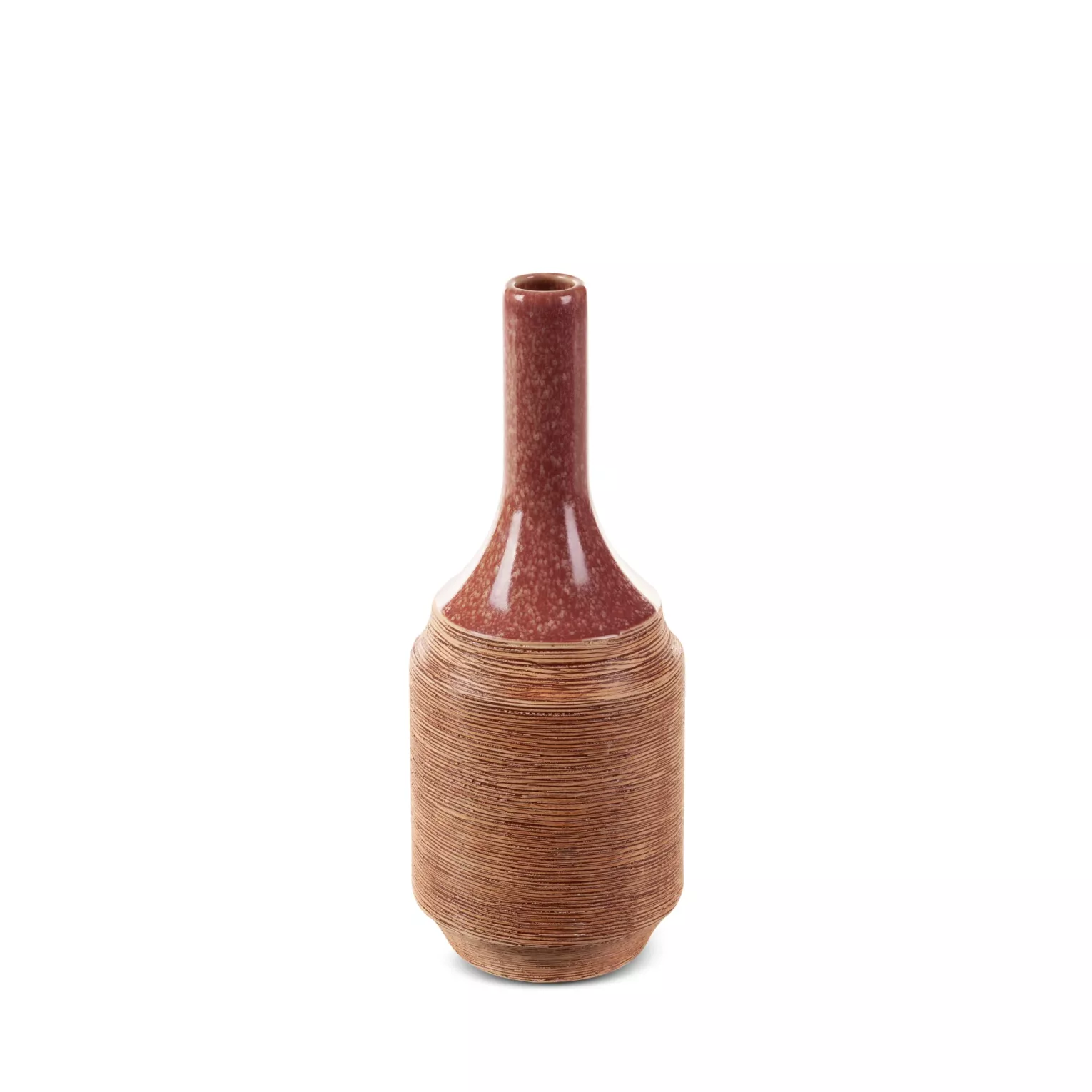 Wazon ceramiczny czerwono-jasnobrązowy średnica 12x29 cm ELDA Eurofirany
