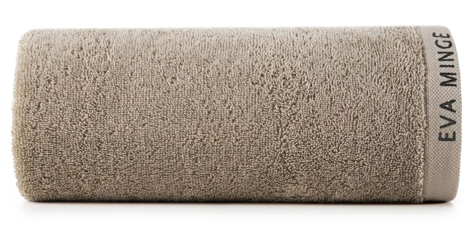 Ręcznik do rąk 30x50 cm bawełniany kolor beżowy z haftowanym logiem Eva Minge 550 g/m2 VENUS Eurofirany