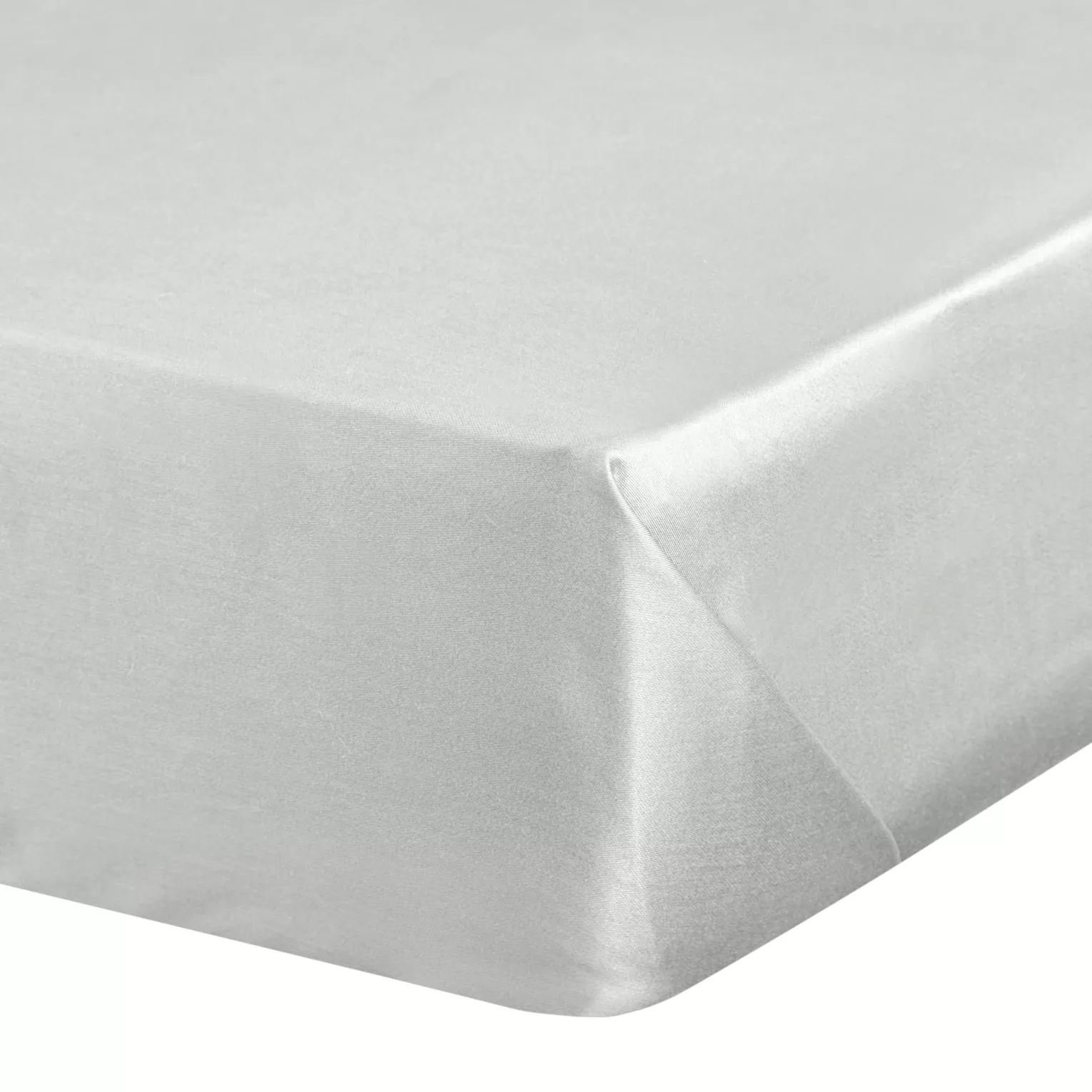 Prześcieradło gładkie bez gumki 180x210 cm z satyny bawełnianej kolor jasnoszary 125 g/m2 NOVA Eurofirany