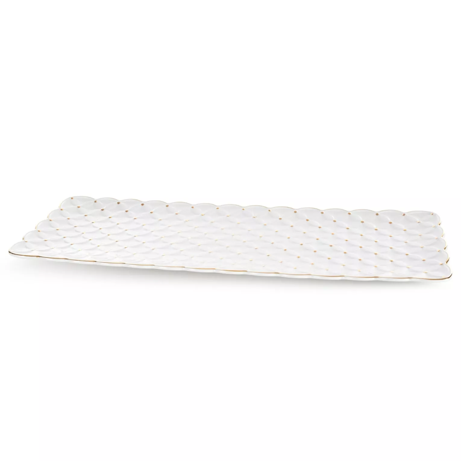 Patera ceramiczna dekoracyjna kremowo-złota 40x15x2 cm BELIA Eurofirany