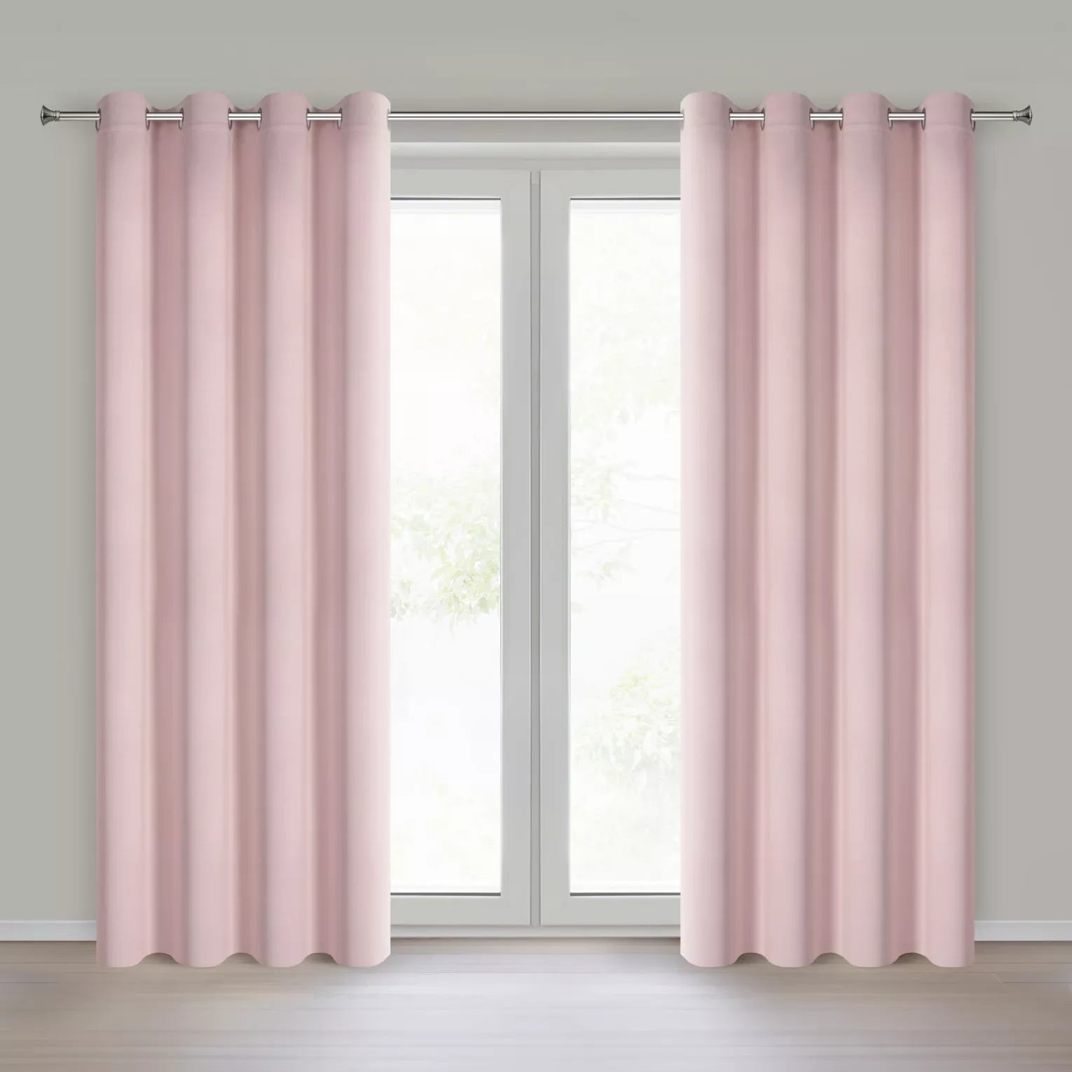 Zasłona pudrowo różowa zaciemniająca gładka 140x250 cm przelotka - NERISA Eurofirany