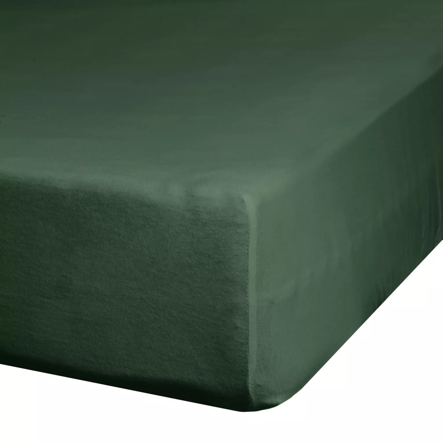 Prześcieradło gładkie z gumką 140x200 cm z satyny bawełnianej kolor ciemnozielony 125 g/m2 NOVA 3 Eurofirany