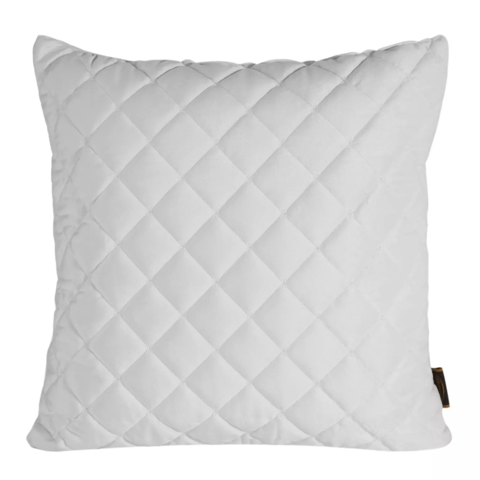 Poszewka na poduszkę 45x45 cm welwetowa pikowana metodą tradycyjnego szycia biała RIA 1 EUROFIRANY PREMIUM