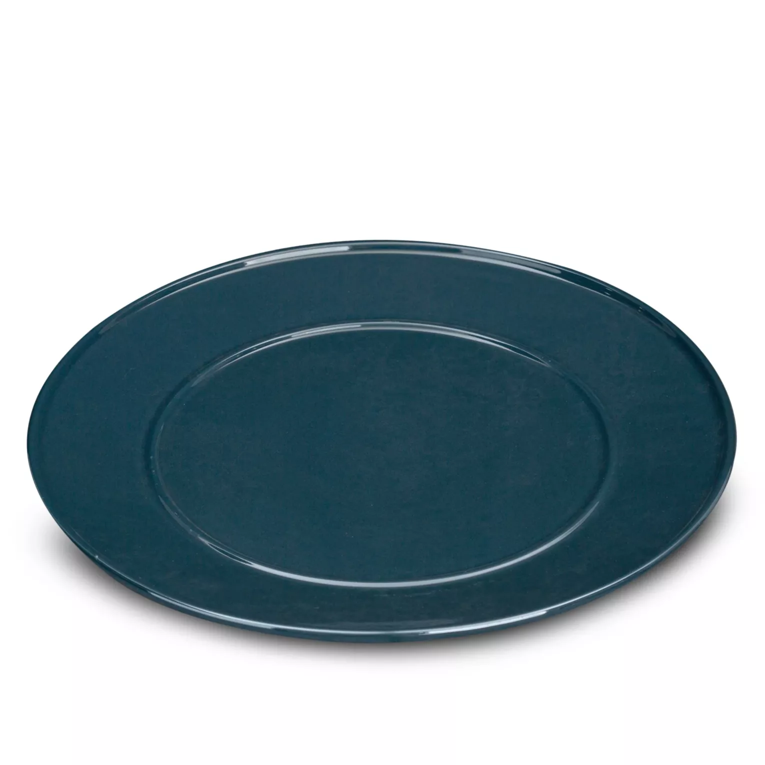 Talerz ceramiczny granatowy dekoracyjny  z perłowym połyskiem średnica 30x2 cm SIMONA Eurofirany