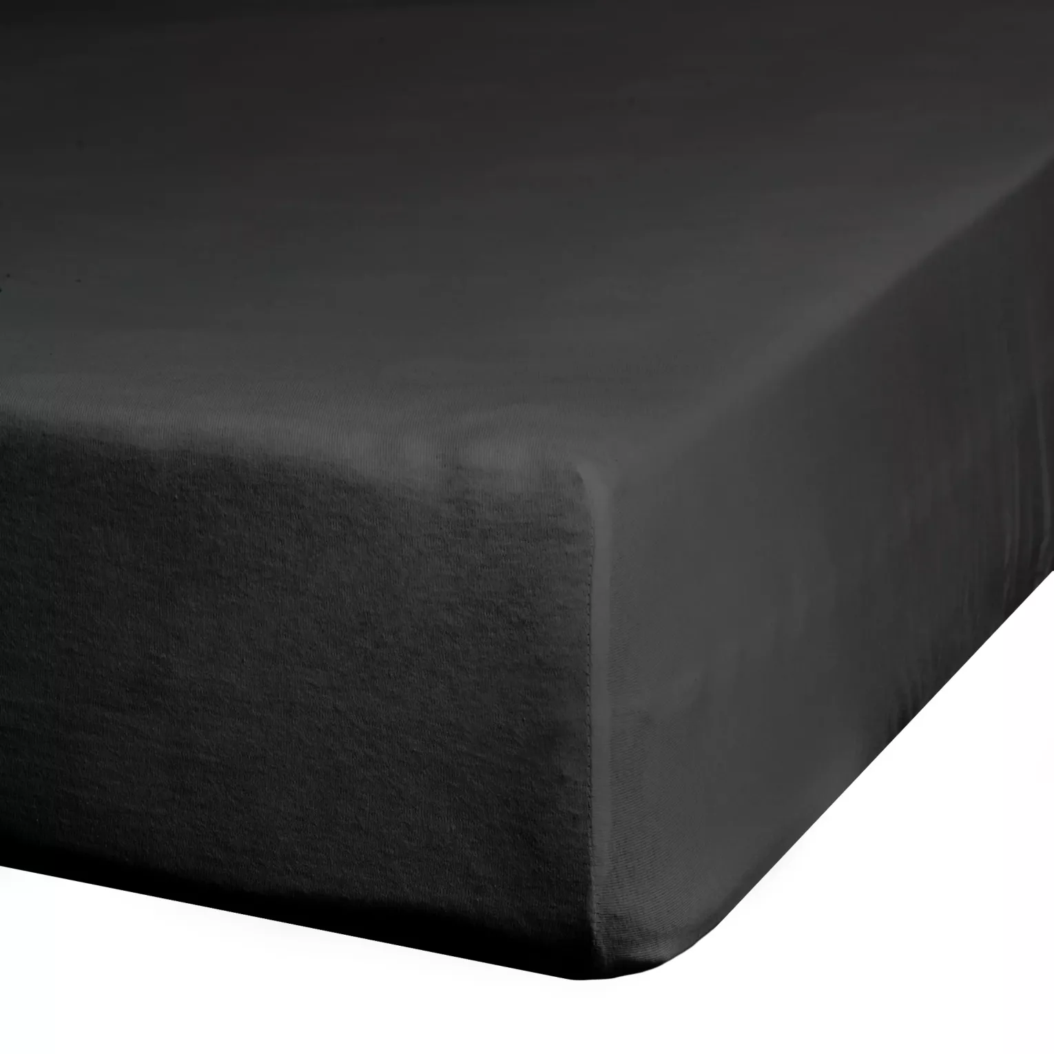Prześcieradło jersey z gumką 90x200 cm z bawełny kolor czarny 125 g/m2 Design 91 Eurofirany