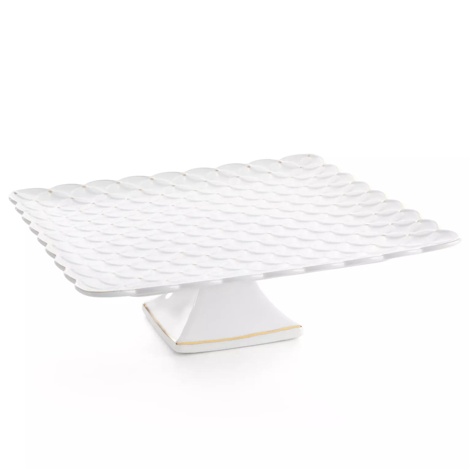 Patera ceramiczna dekoracyjna kremowa z złotymi akcentami 32x32x10 cm BELIA Eurofirany