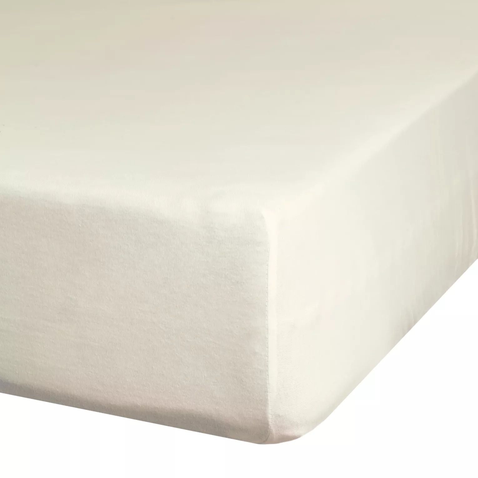 Prześcieradło gładkie z gumką 180x200 cm z satyny bawełnianej kolor kremowy 125 g/m2 NOVA 3 Eurofirany