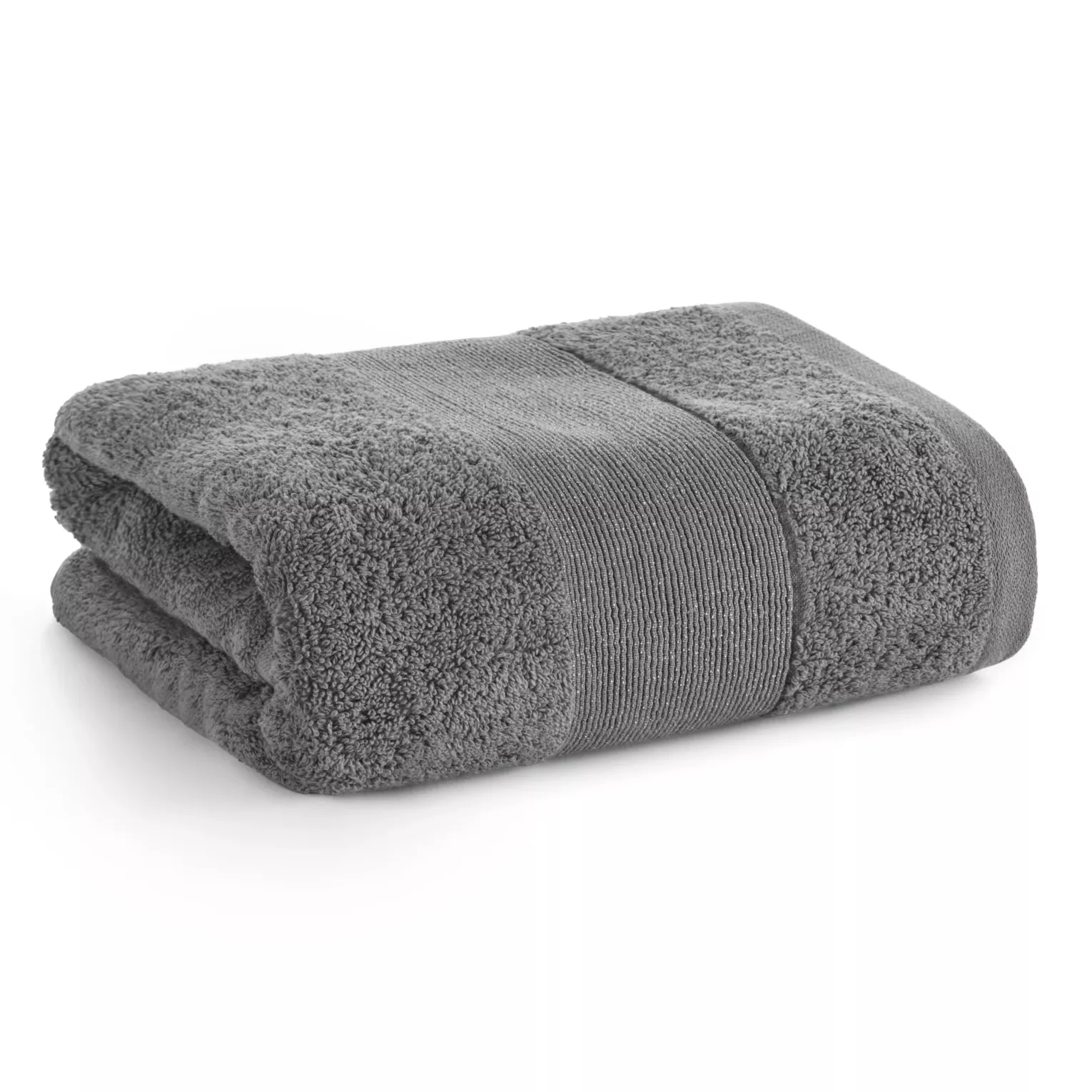 Ręcznik do rąk 30x50 cm bawełniany kolor stalowy z ozdobną błyszczącą bordiurą 500 g/m2 ZOJA Eurofirany