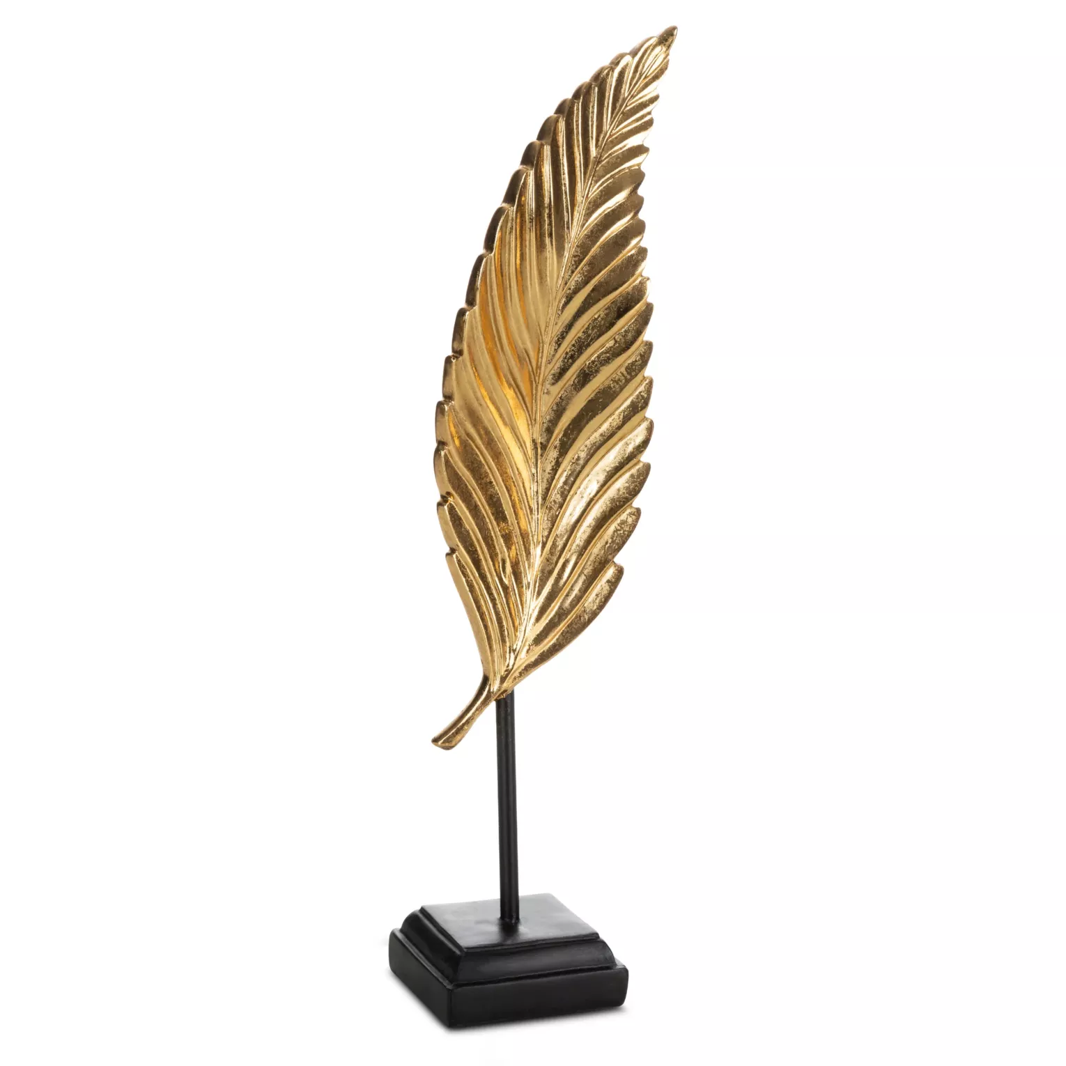 Figurka liść złoto-czarna 11x8x44 cm LIFI Eurofirany