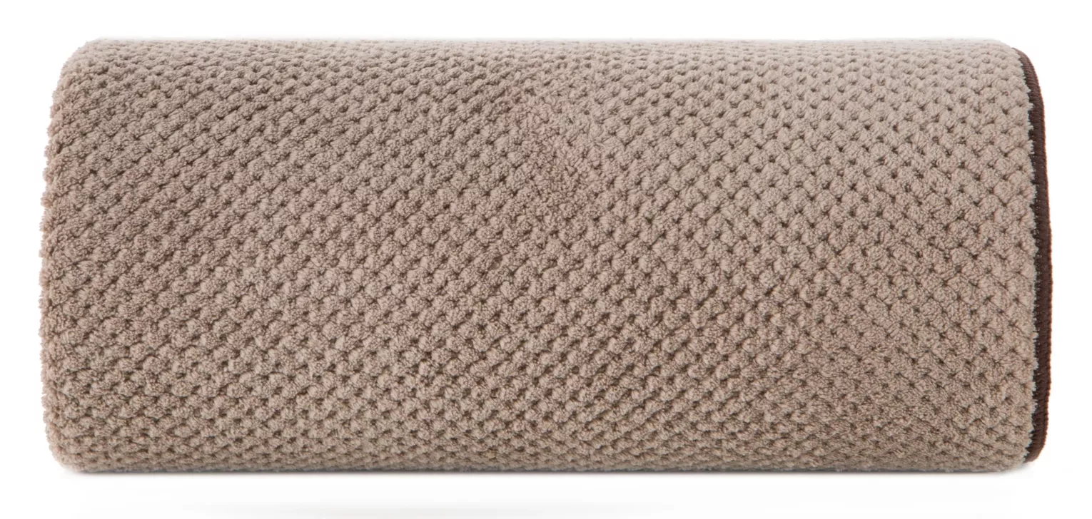 Ręcznik do rąk 30x50 cm szybkoschnący z mikrofibry kolor beżowy o ryżowej strukturze 280 g/m2 ZOE 1 Eurofirany