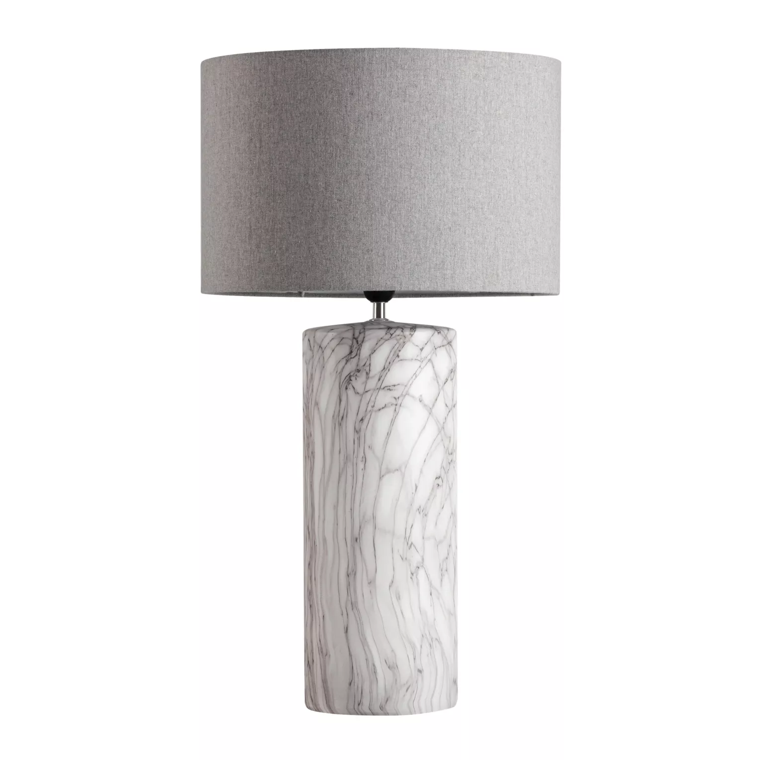 lampa stołowa szara ADORA na kremowej podstawie Eurofirany