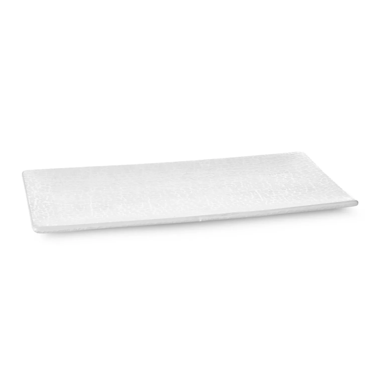 Patera ceramiczna biała z efektem rosy 31x14x3 cm RISO Eurofirany