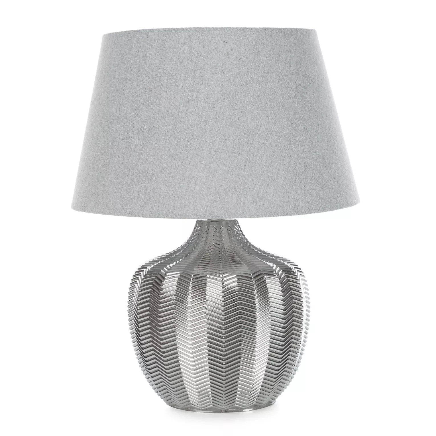 Lampa stalowa z wytłaczaną szklaną podstawą średnica 38x48 cm ADORE Eurofirany