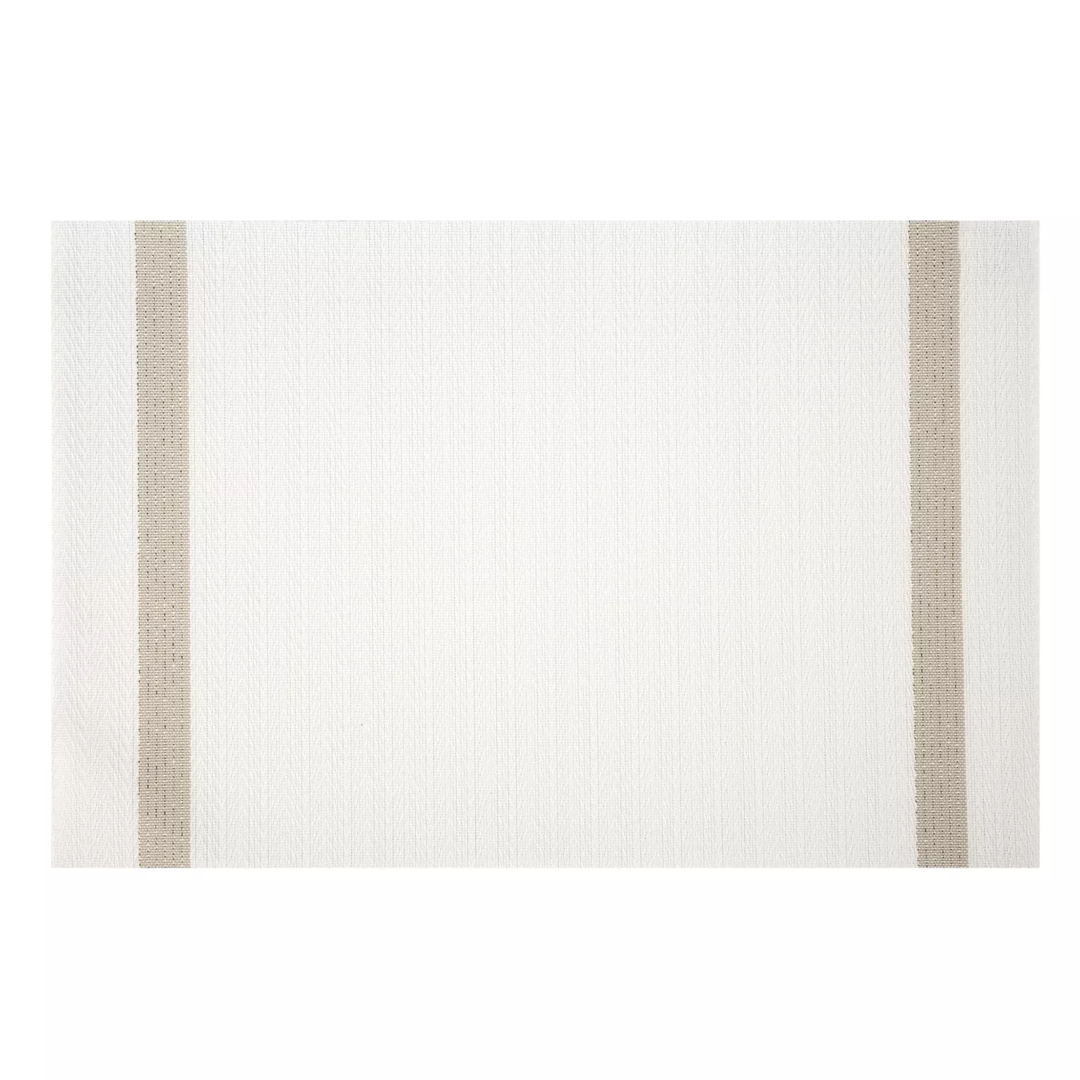 Podkładka na stół biało, beżowa 30x45 cm RUBY zdobiona pasami pleciona Eurofirany